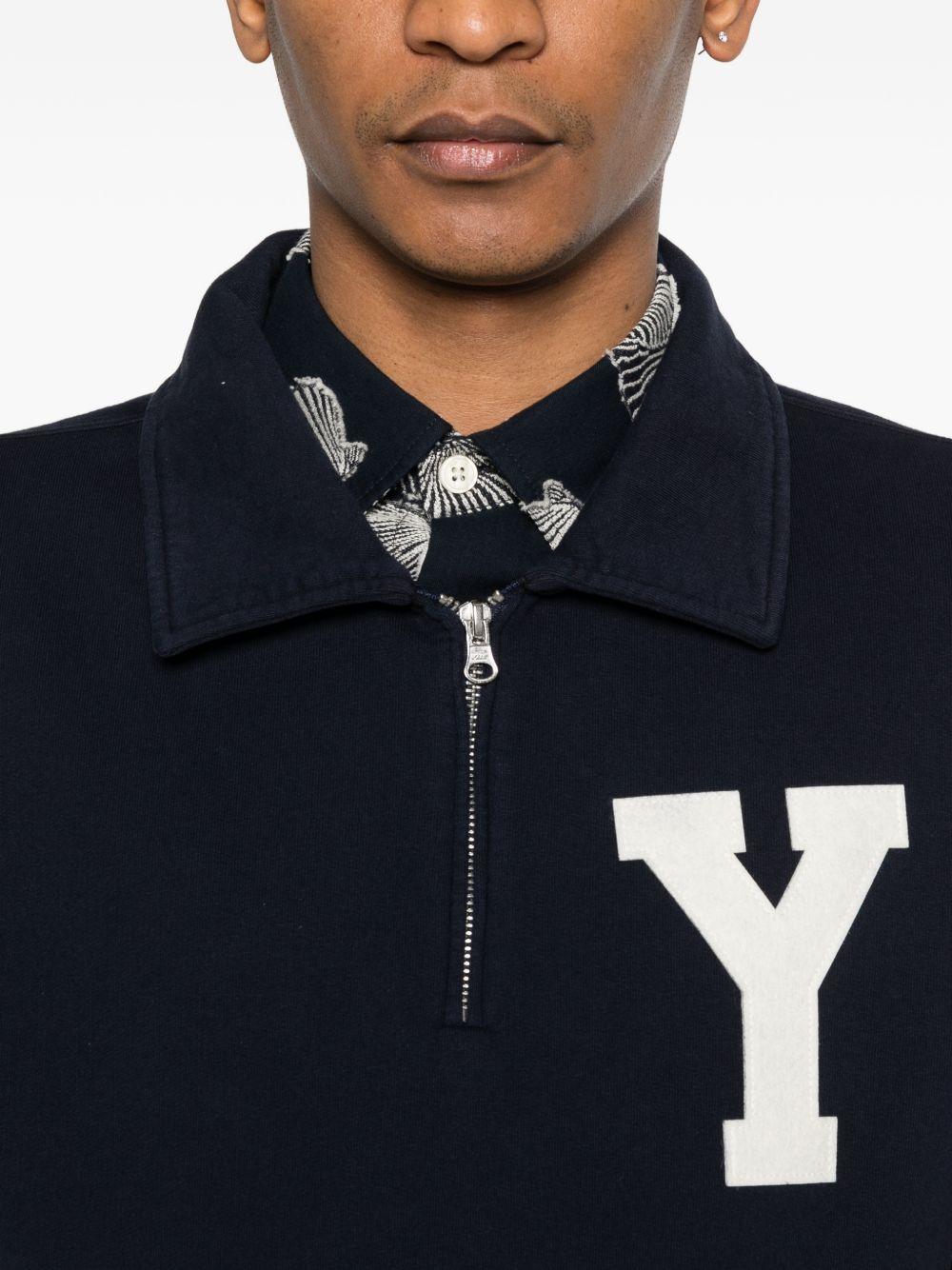 CHESAPEAKES Polo Yankees blu navy con zip 