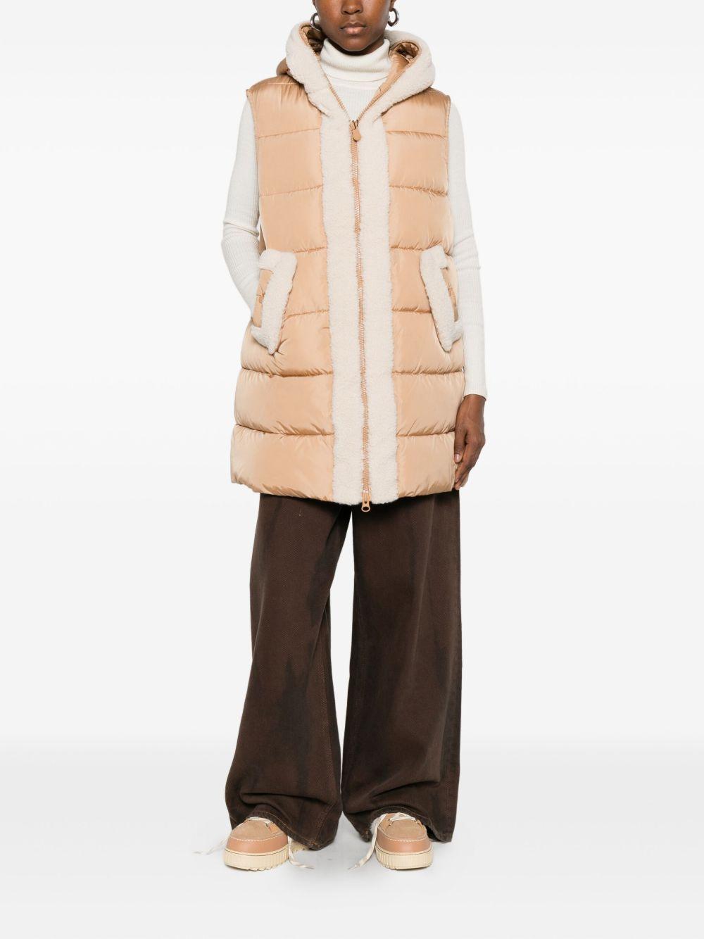 SAVE THE DUCK Gilet beige 'Dolce' con pelliccia 