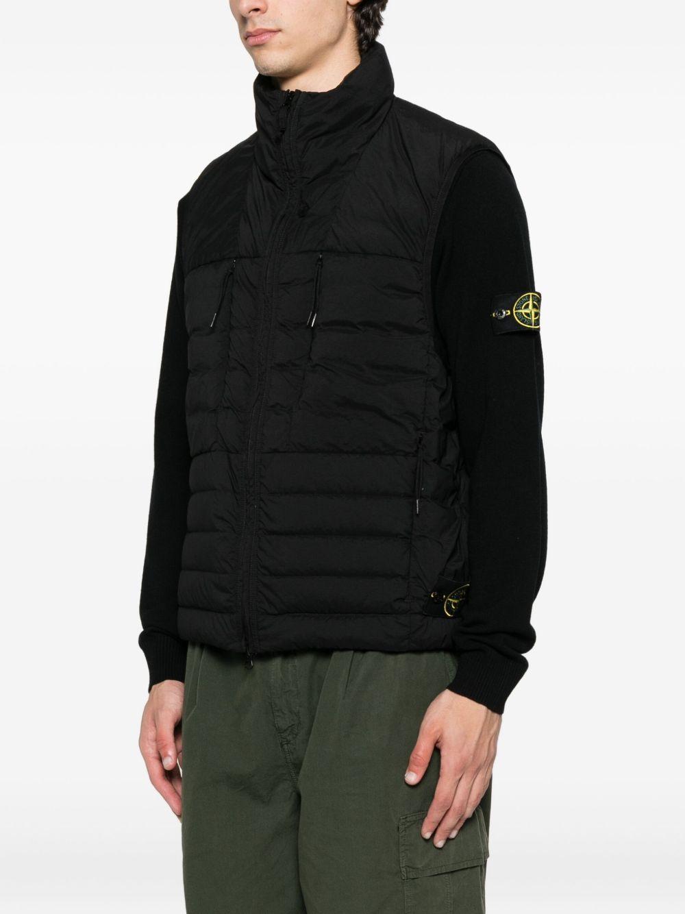 STONE ISLAND Gilet trapuntato con patch logo 