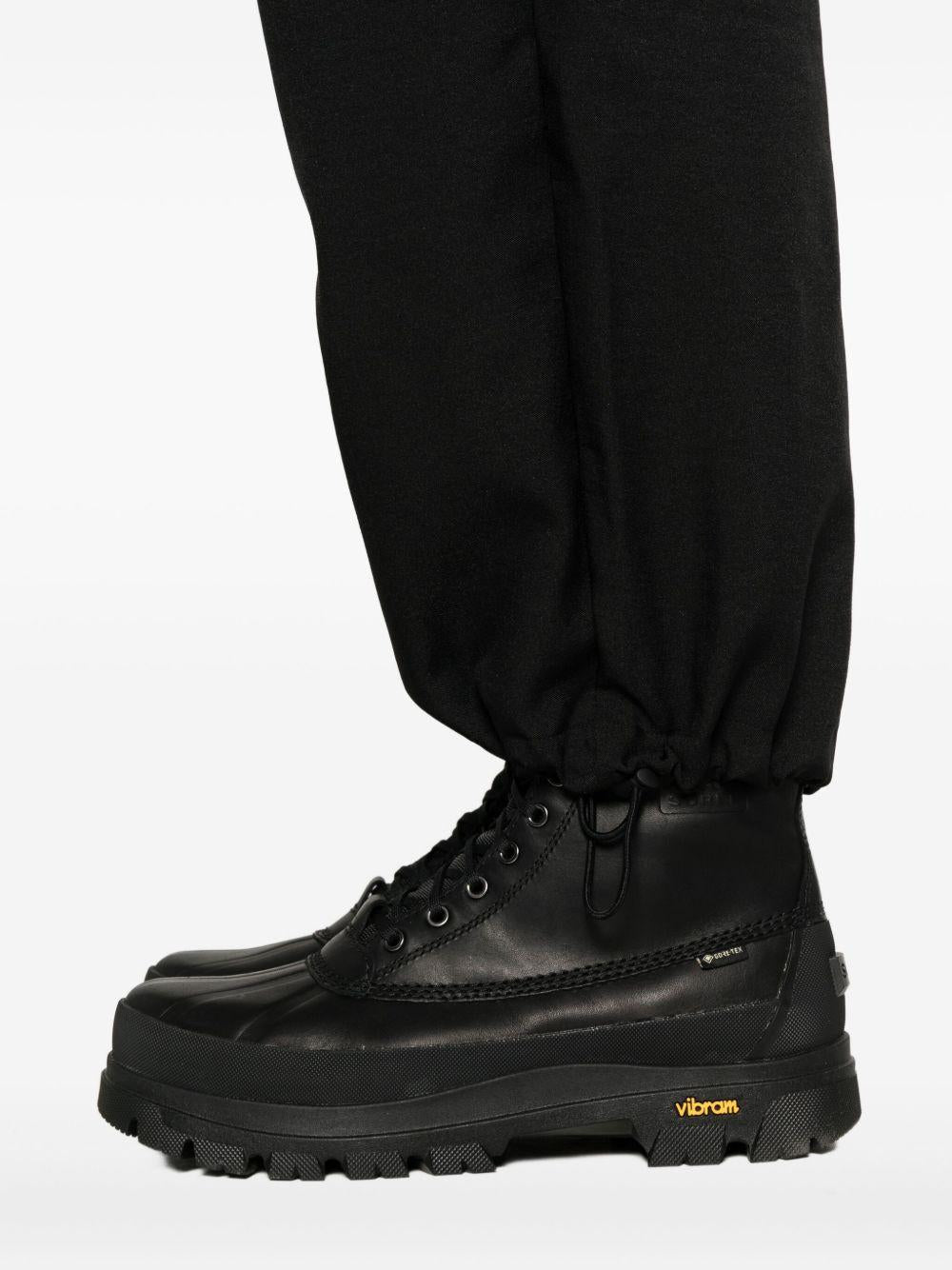 Y3 Pantaloni neri in tessuto texturizzato 