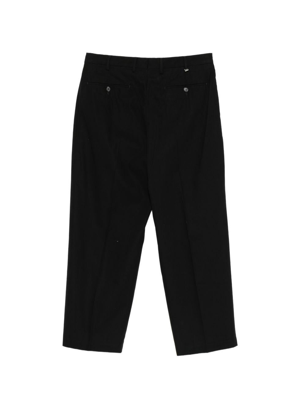 PT TORINO Pantaloni in cotone nero casual 