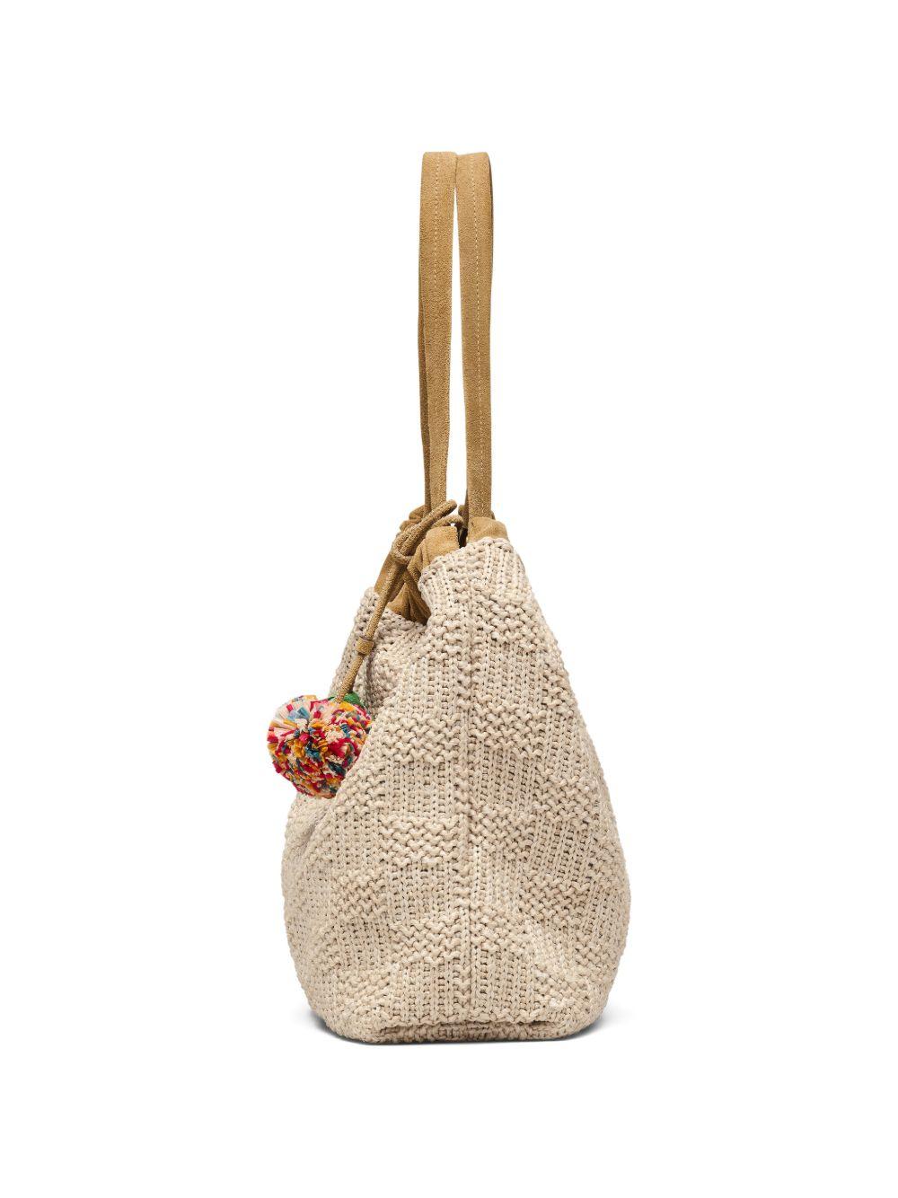 MARC JACOBS Borsa a mano tote in crochet con charm a fiore 