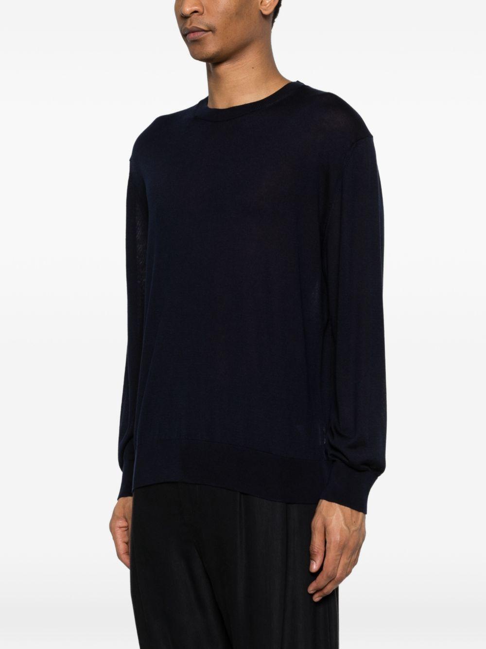 SEVEN GAUGE Maglia in cotone nero girocollo 