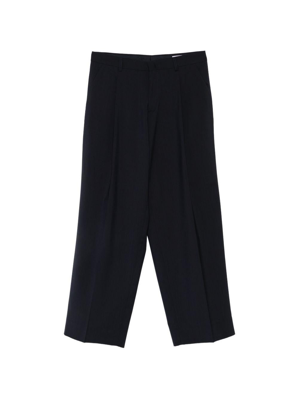 BE ABLE Pantaloni in cotone blu scuro con passanti per cintura 