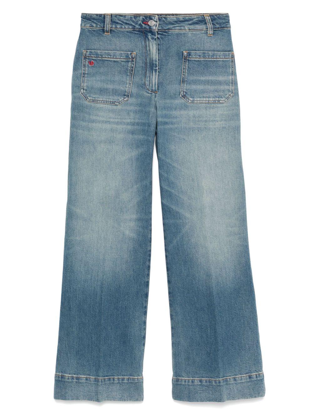 VICTORIA BECKHAM Jeans elasticizzati con applicazione logo 
