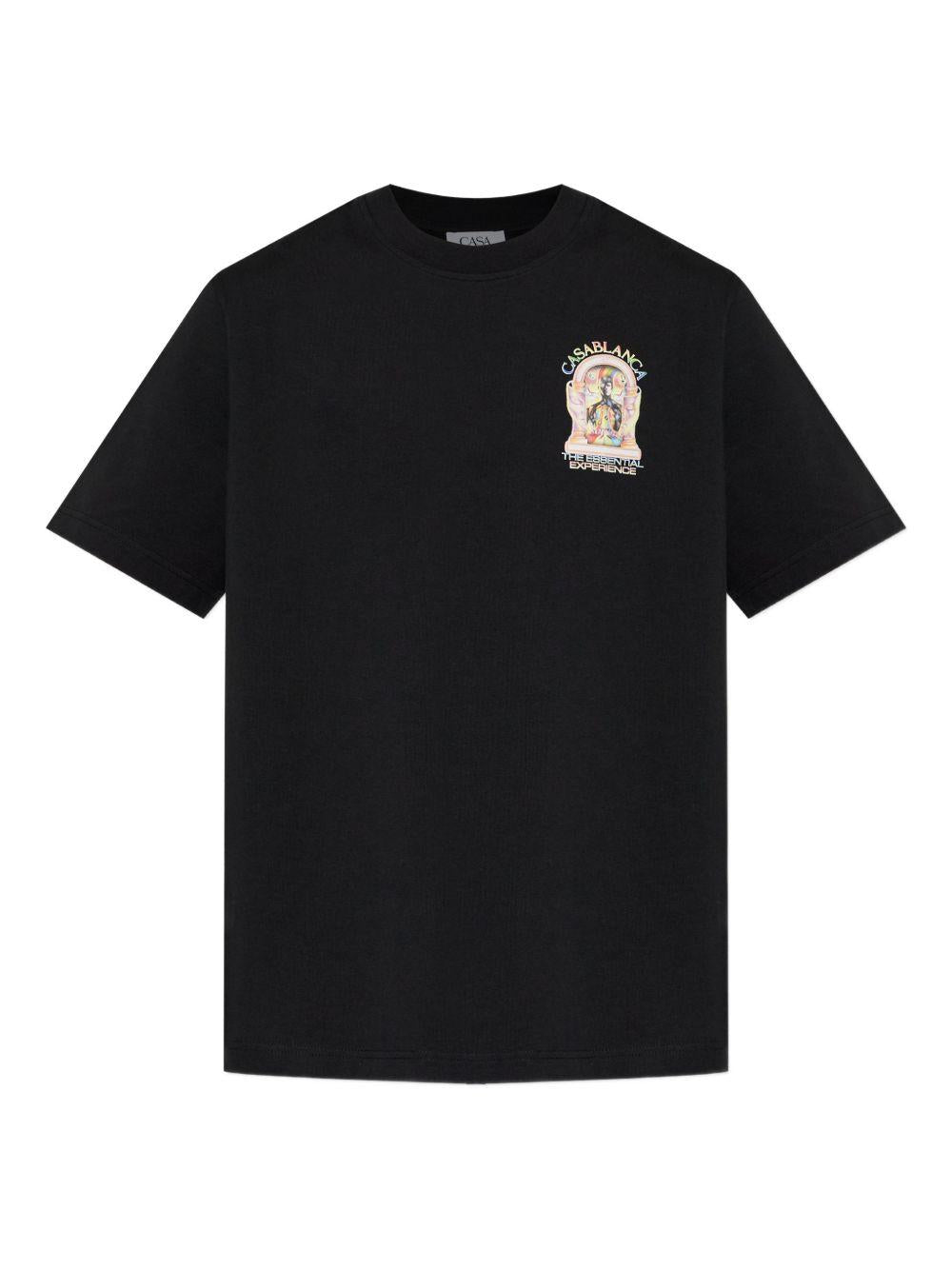 CASABLANCA T-shirt con logo in cotone nero 