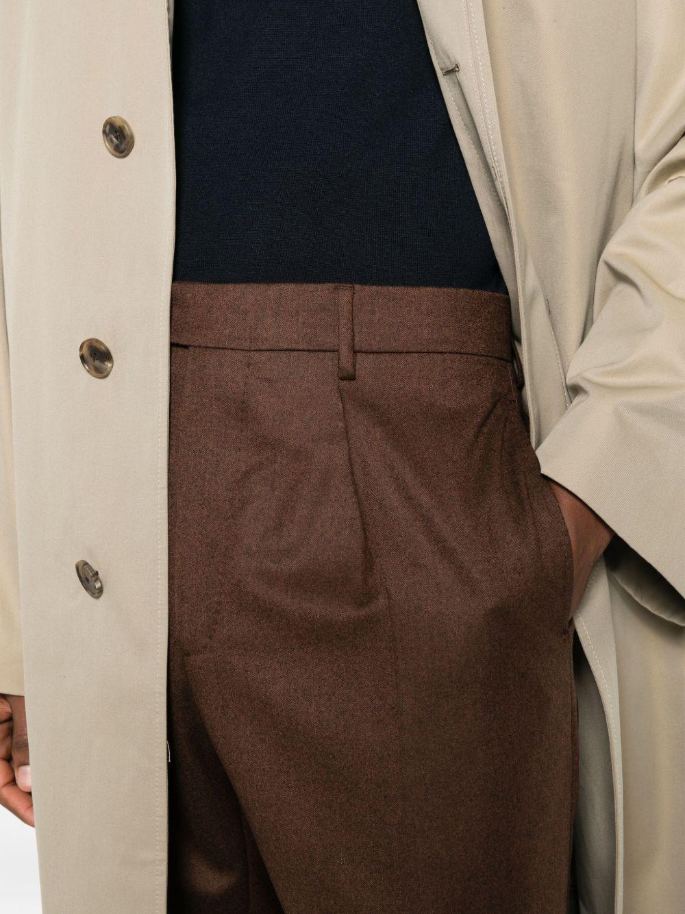 BERWICH Pantaloni in lana vergine marrone 