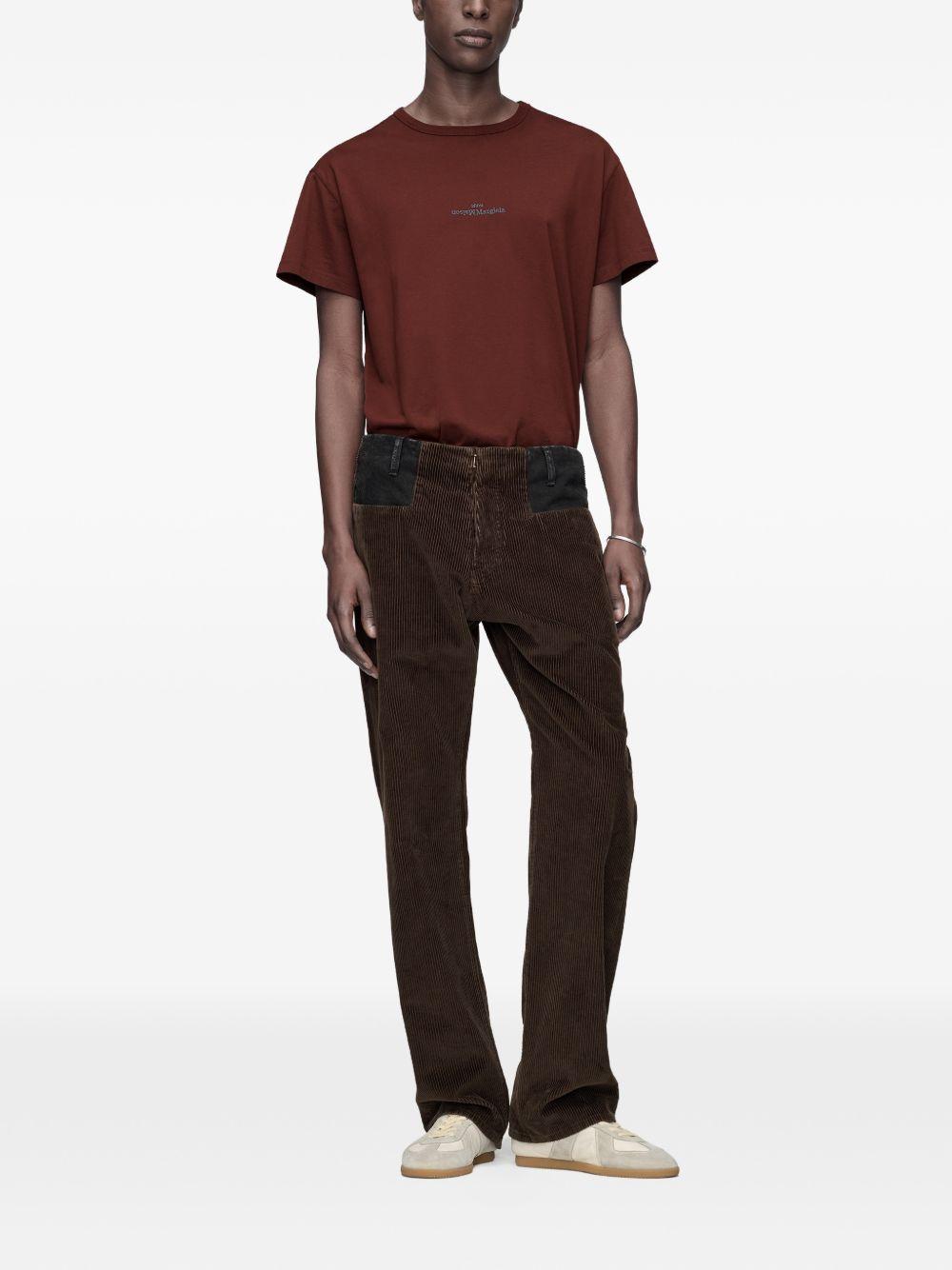 MAISON MARGIELA Pantaloni in velluto a coste marroni in cotone 