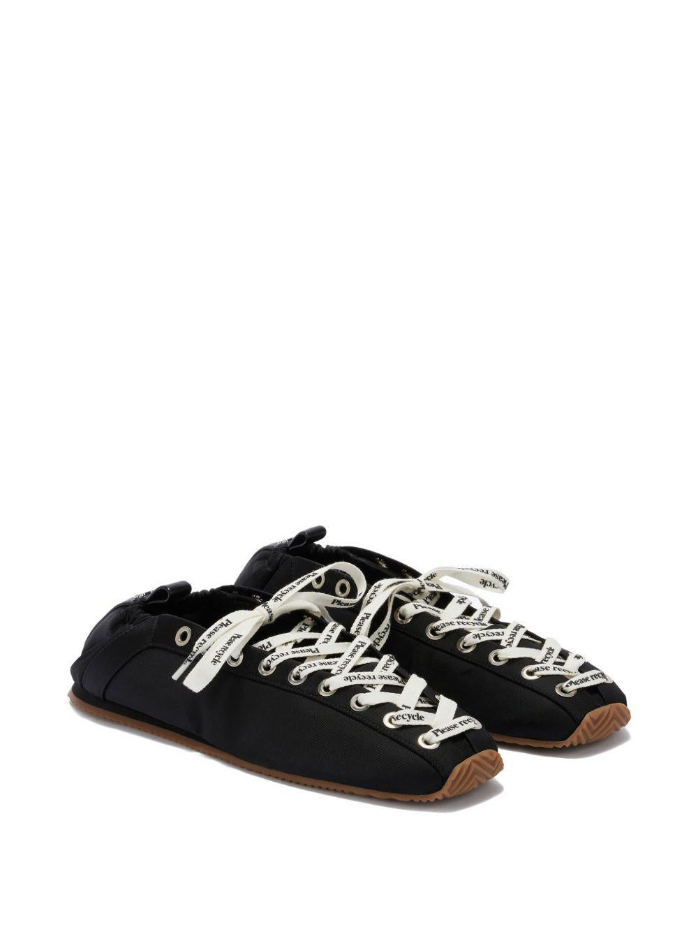 GANNI Ballerine nere con lacci 