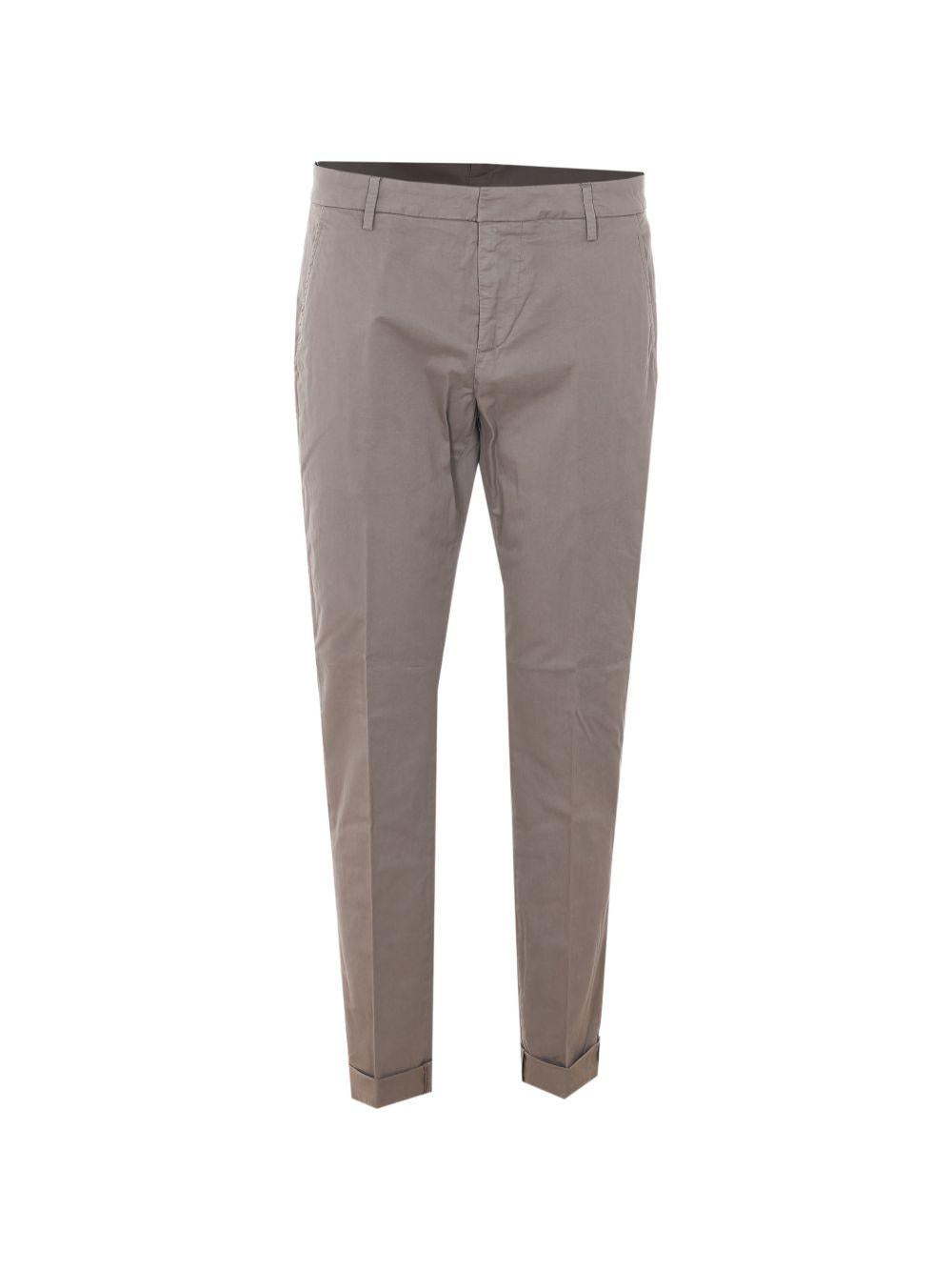 DONDUP Pantaloni Gaubert in cotone grigio 