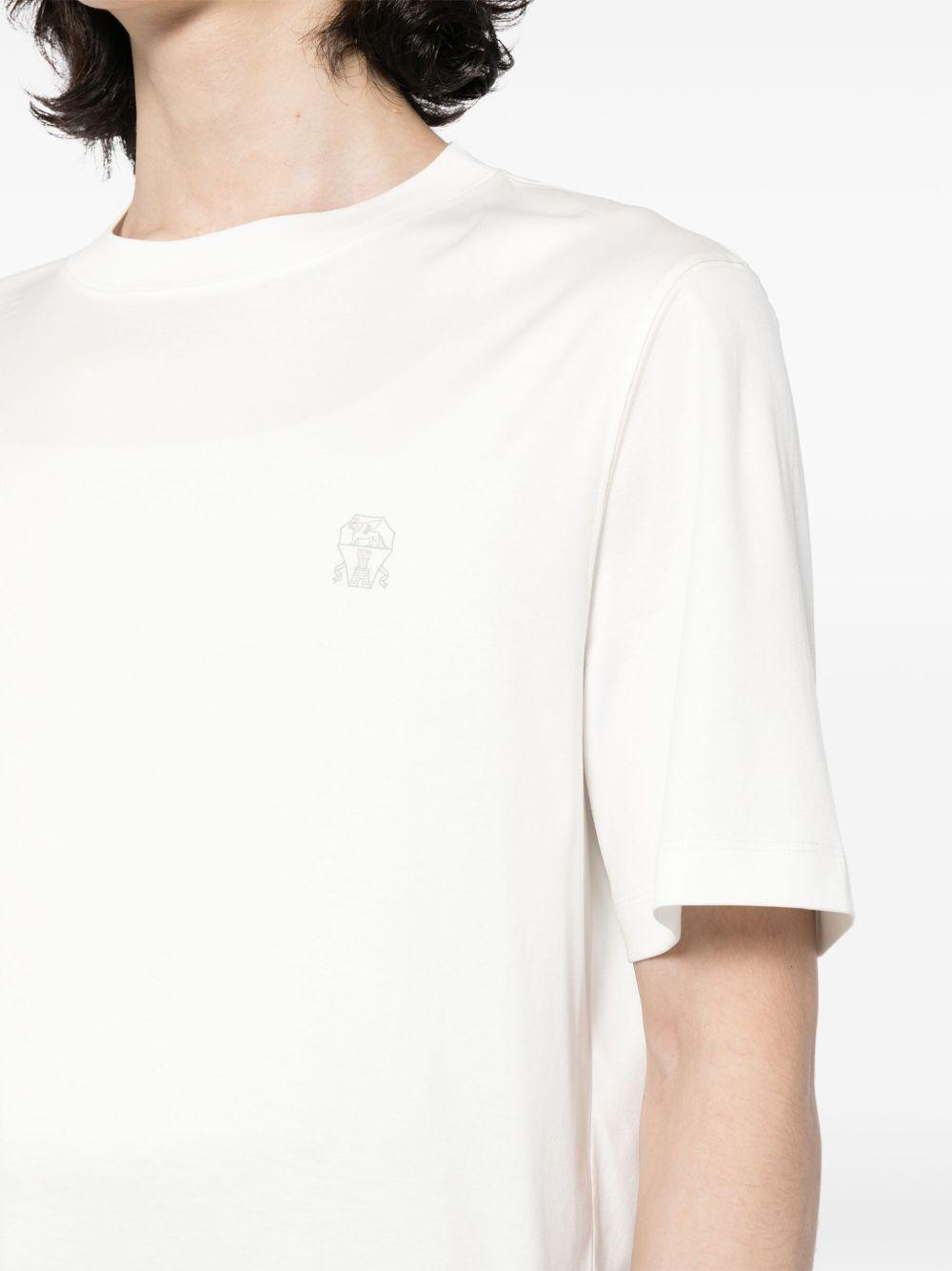 BRUNELLO CUCINELLI T-shirt in cotone bianco 