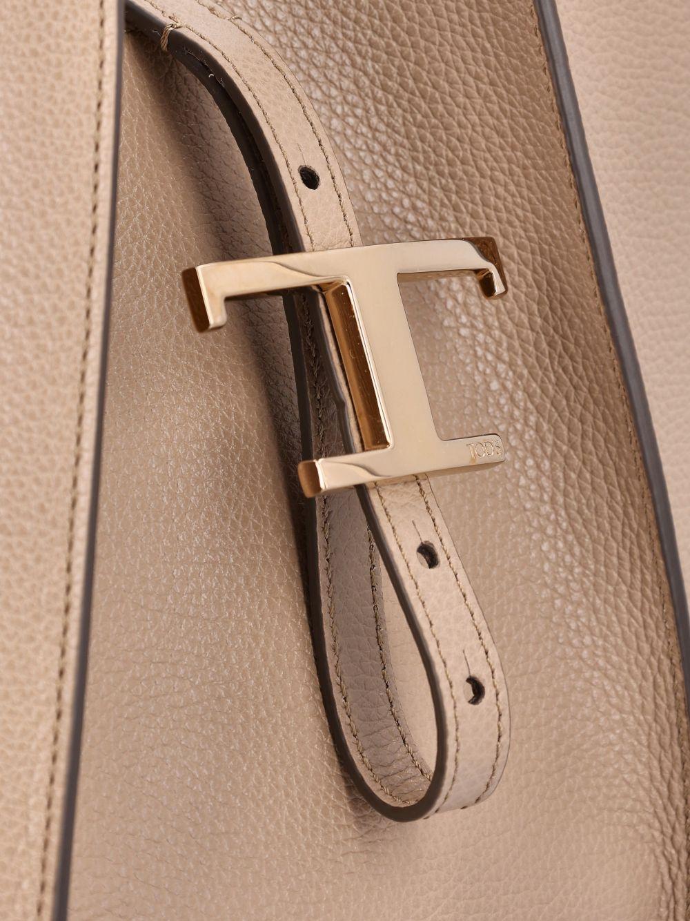 TODS Borsa shopping piccola con pouch removibile beige 