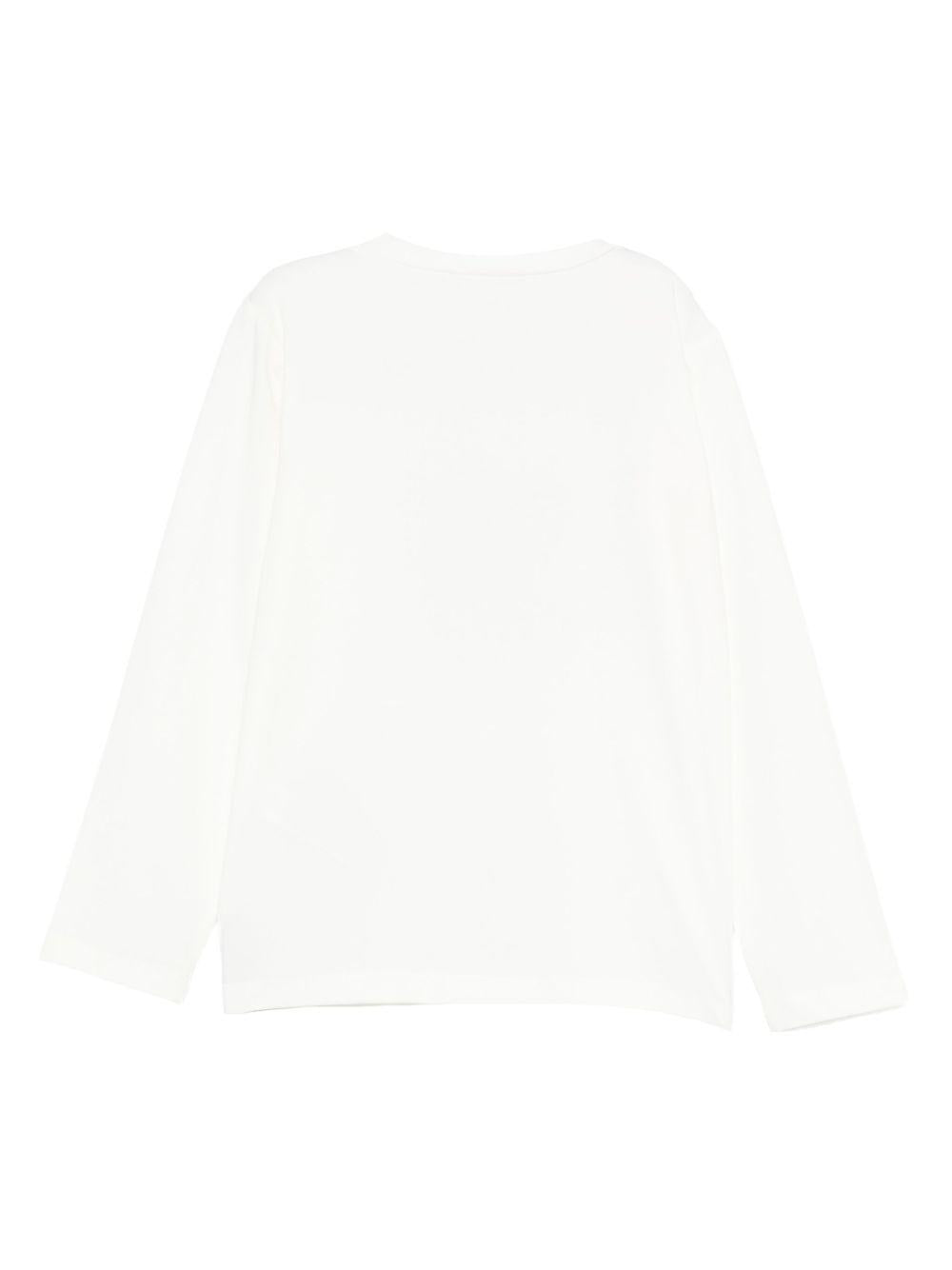 LIUJO Maglione bianco con dettaglio logo con perline sul petto 