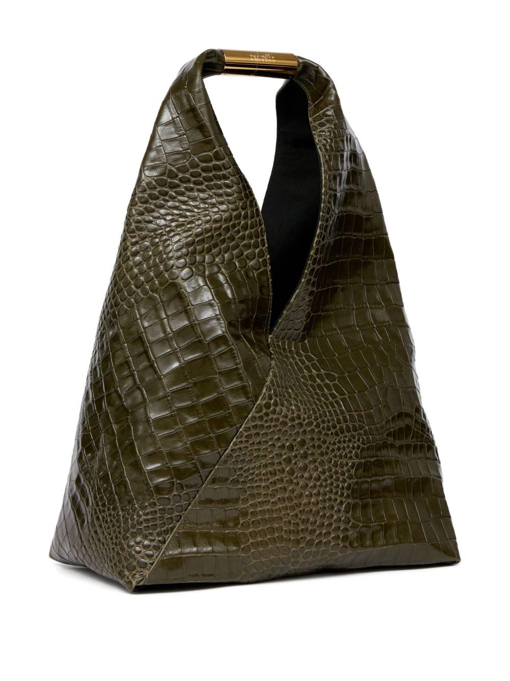 MM6 MAISON MARGIELA Borsa a spalla effetto coccodrillo goffrato 