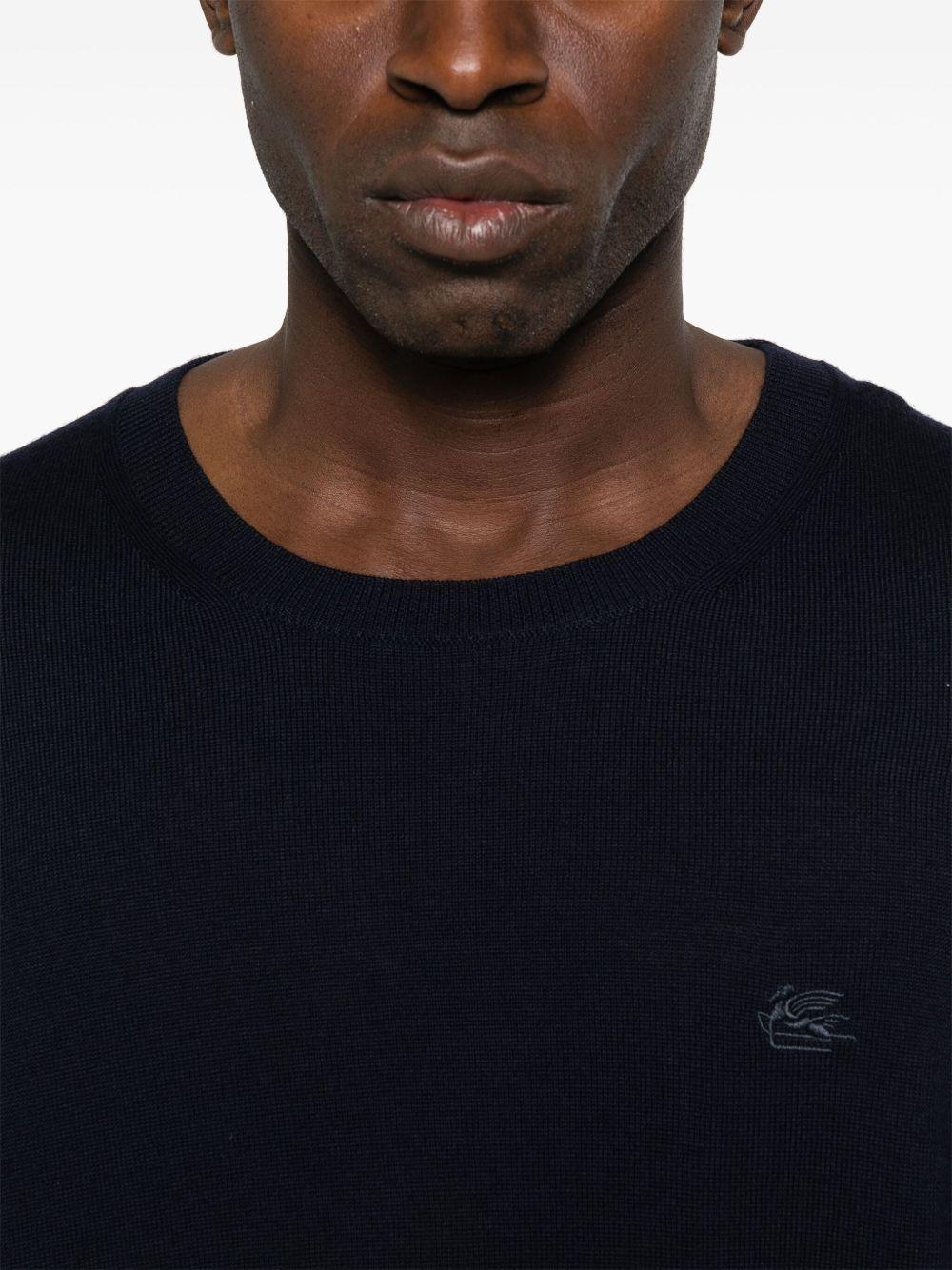 ETRO Maglia girocollo con logo ricamato 