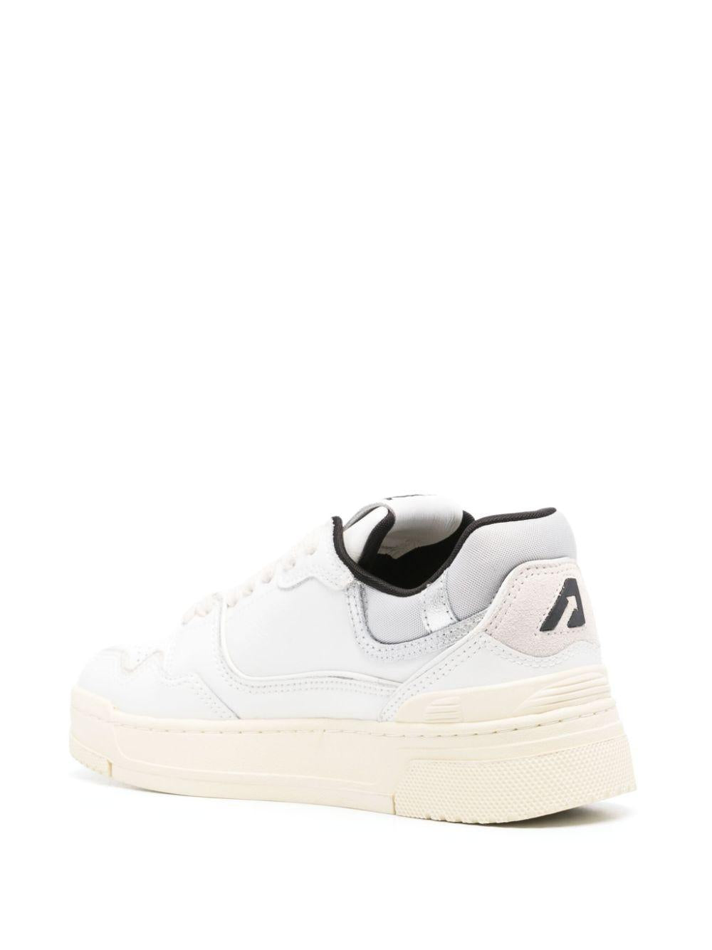 AUTRY Sneakers CLC in pelle bianca e argento 