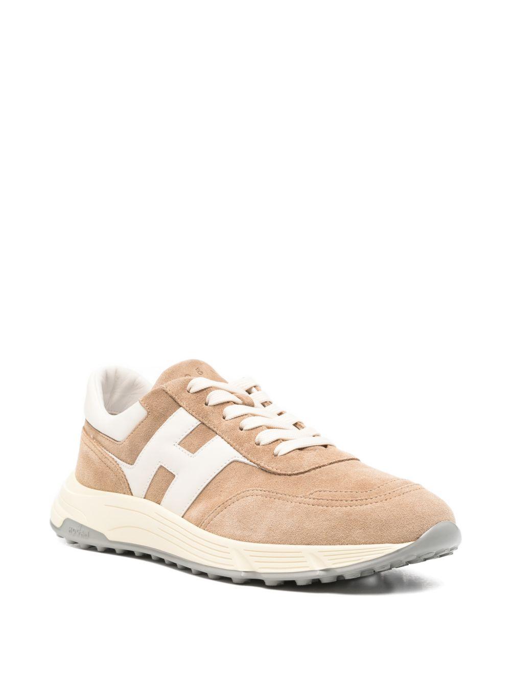HOGAN Sneakers Hiperlight in pelle scamosciata beige 