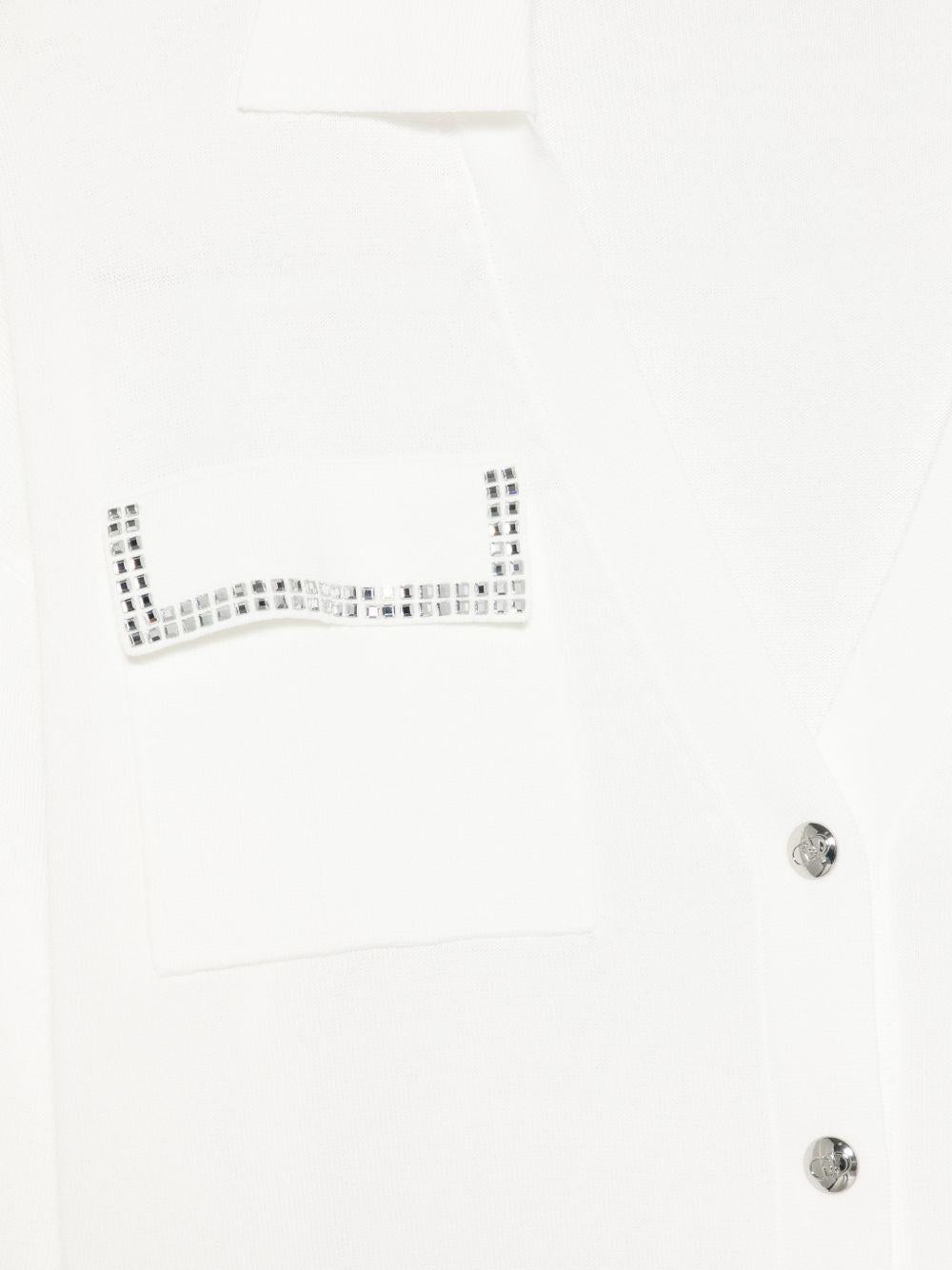 LIUJO Pantaloni bianchi a gamba larga 