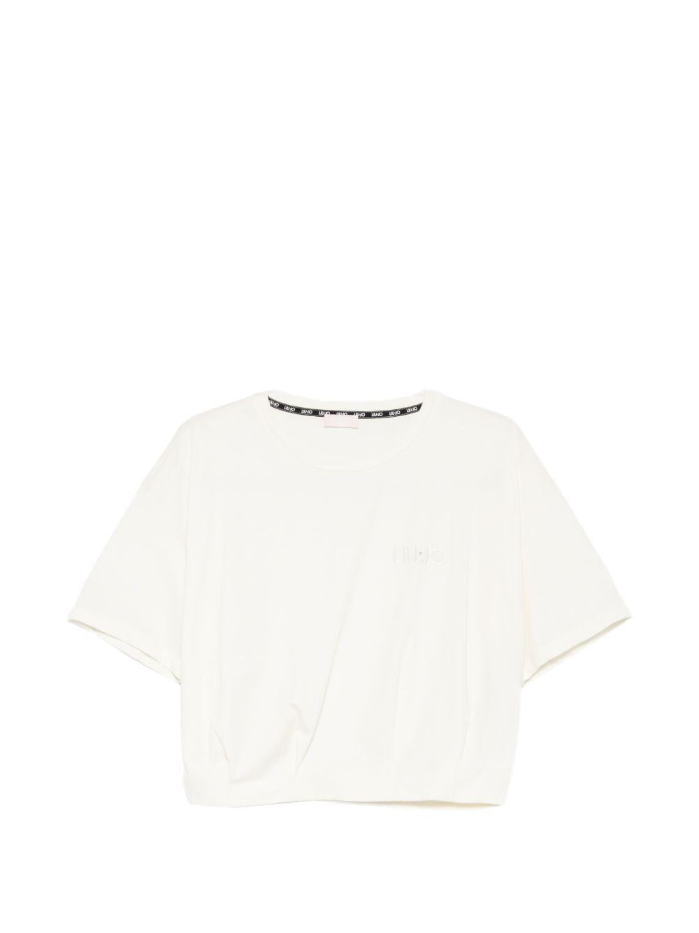 LIUJO T-shirt corta bianca 