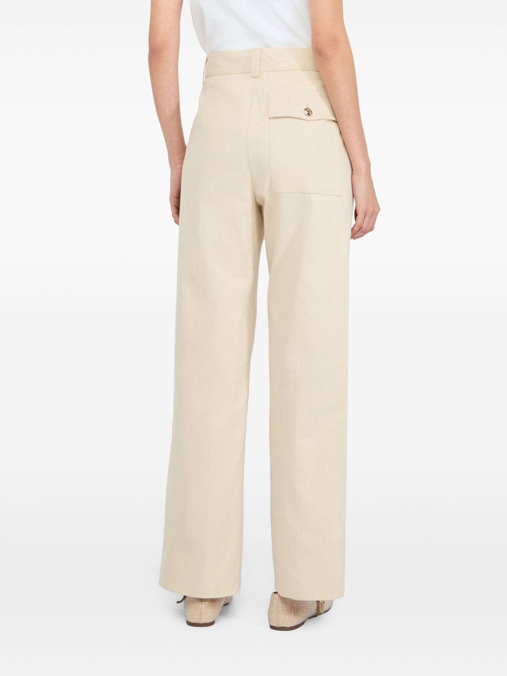 LIUJO Pantaloni beige con tasche laterali 