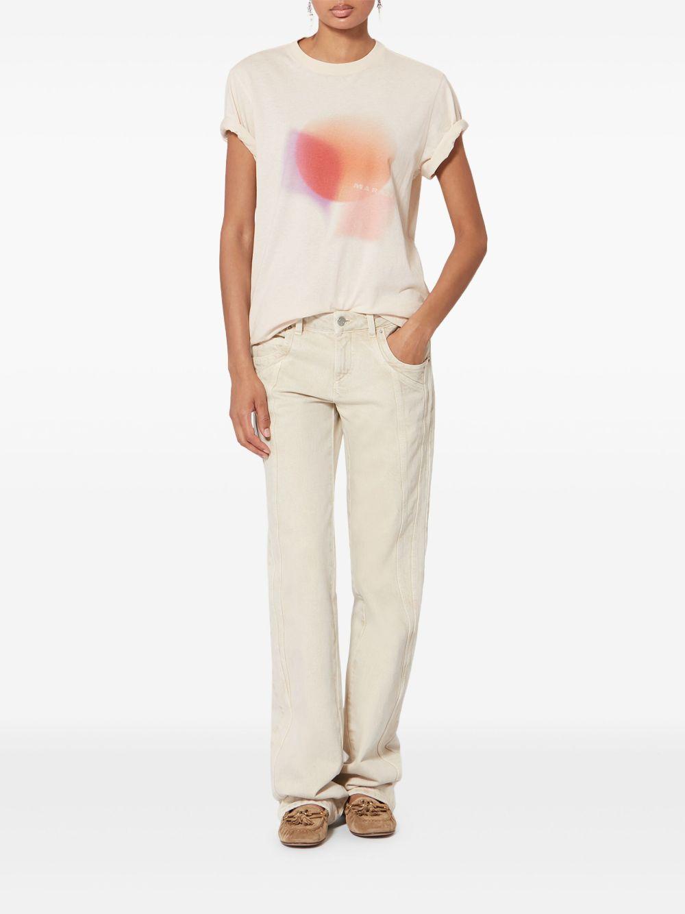 MARANT ETOILE T-shirt con stampa grafica astratta 