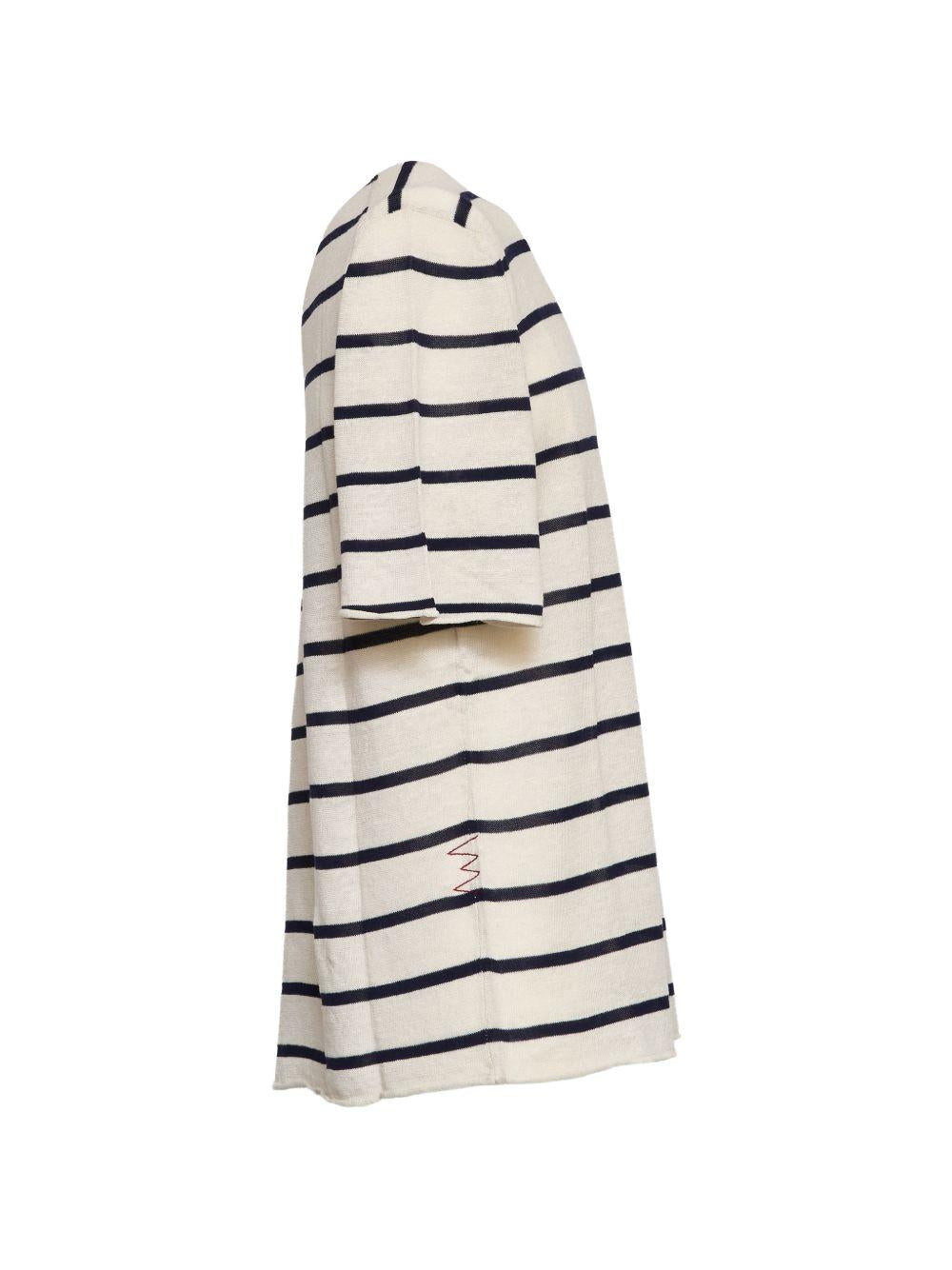 AMARANTO T-shirt a maniche corte a righe blu navy 