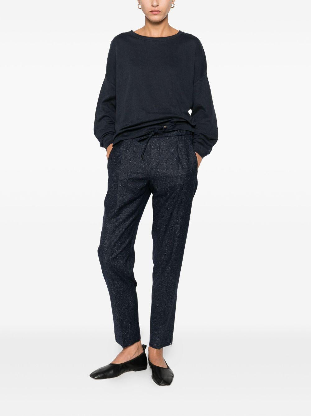 MAJESTIC FILATURES Maglia girocollo in cotone misto cashmere 