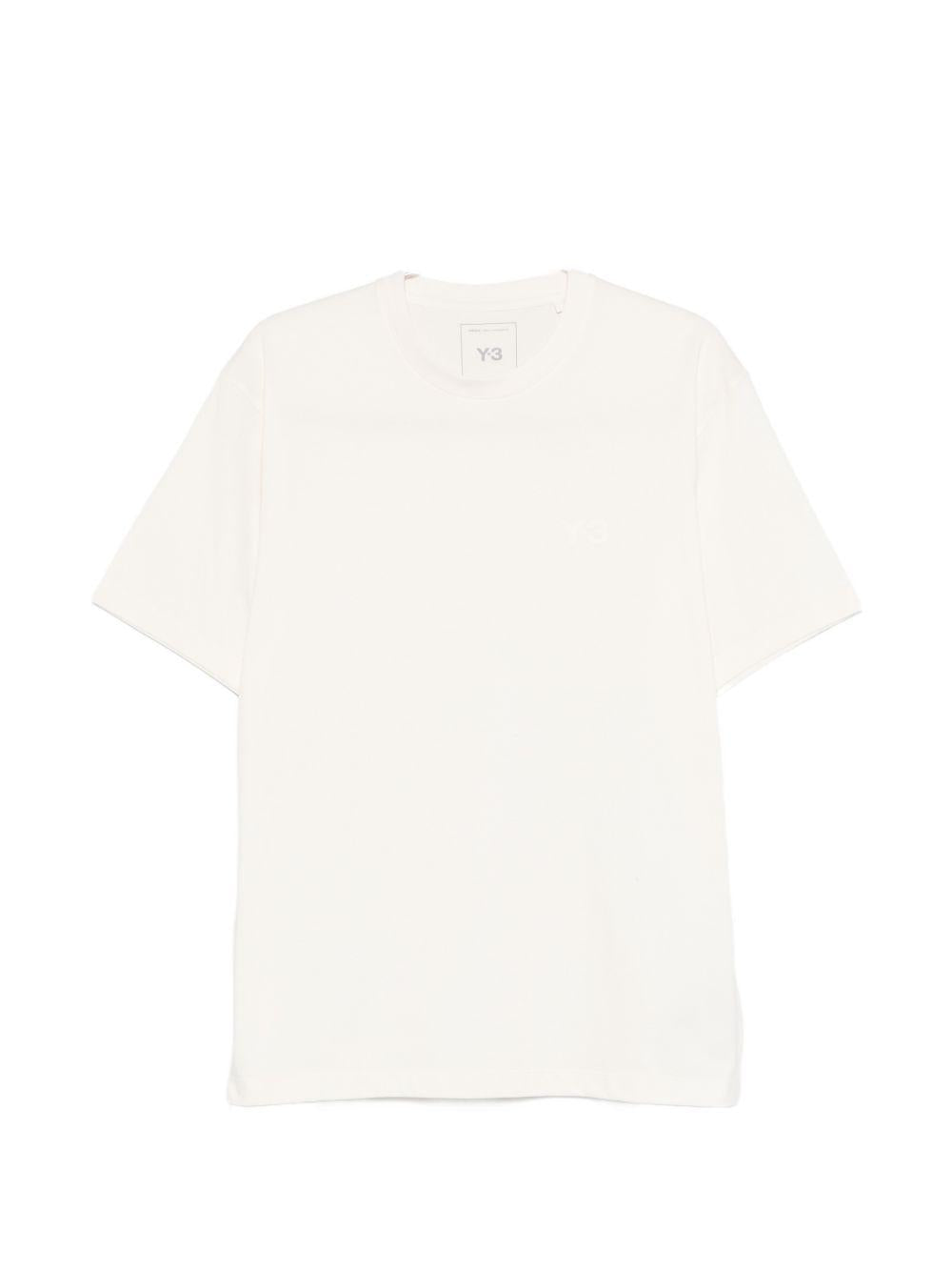 Y3 T-shirt in cotone bianco a maniche corte 