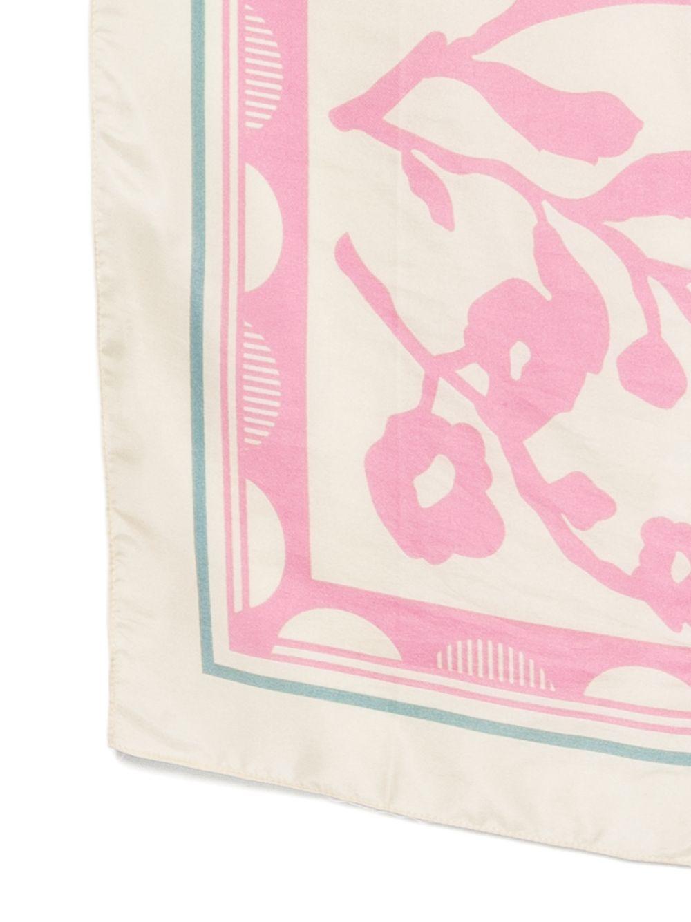 SGOMBERO CANTINE Foulard Ariete con stampa floreale rosa 