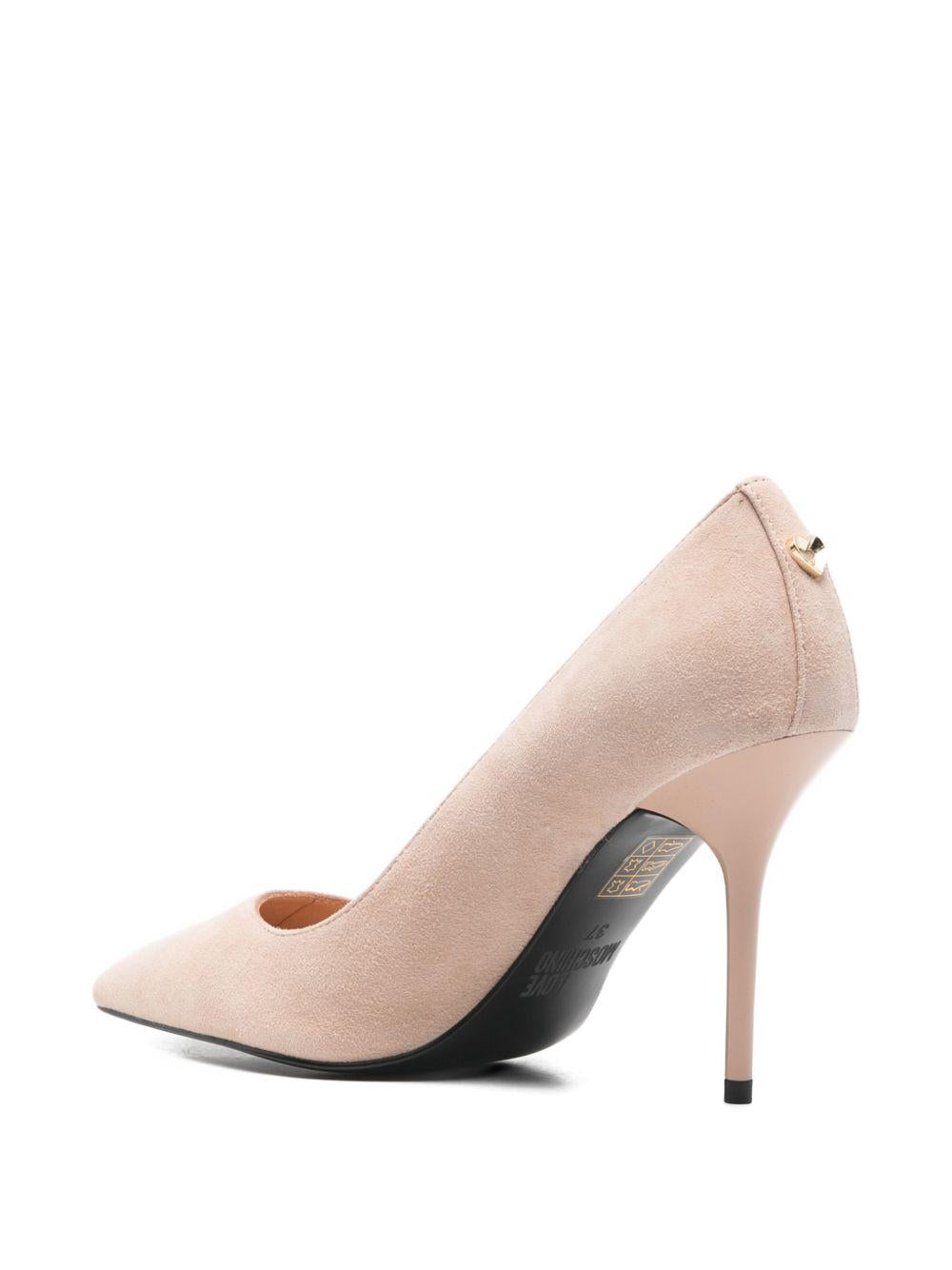 LOVE MOSCHINO Decollete beige chiaro con tacco 