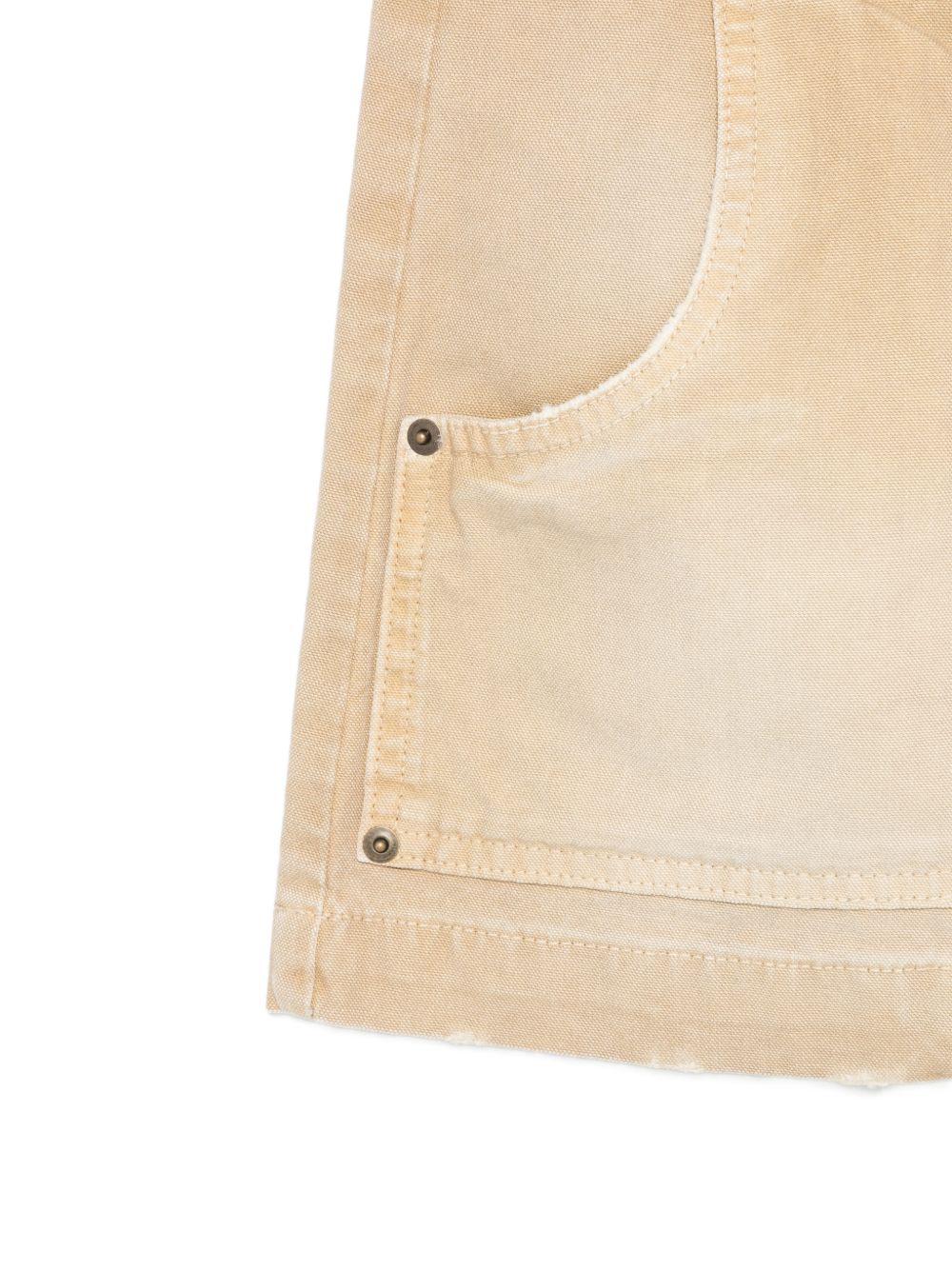 SEMICOUTURE Gonna mini Florida in denim beige con tasche 