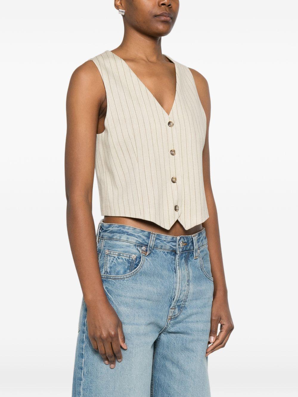 CIRCOLO 1901 Gilet beige gessato chiaro 