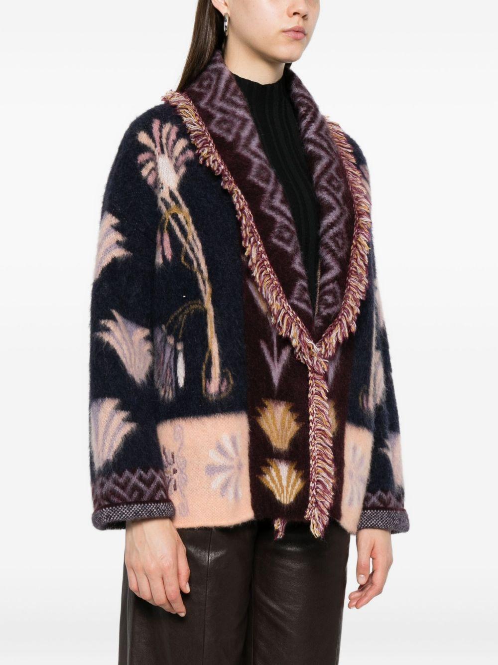 FORTE FORTE Cardigan 'My Knit' con motivo floreale 