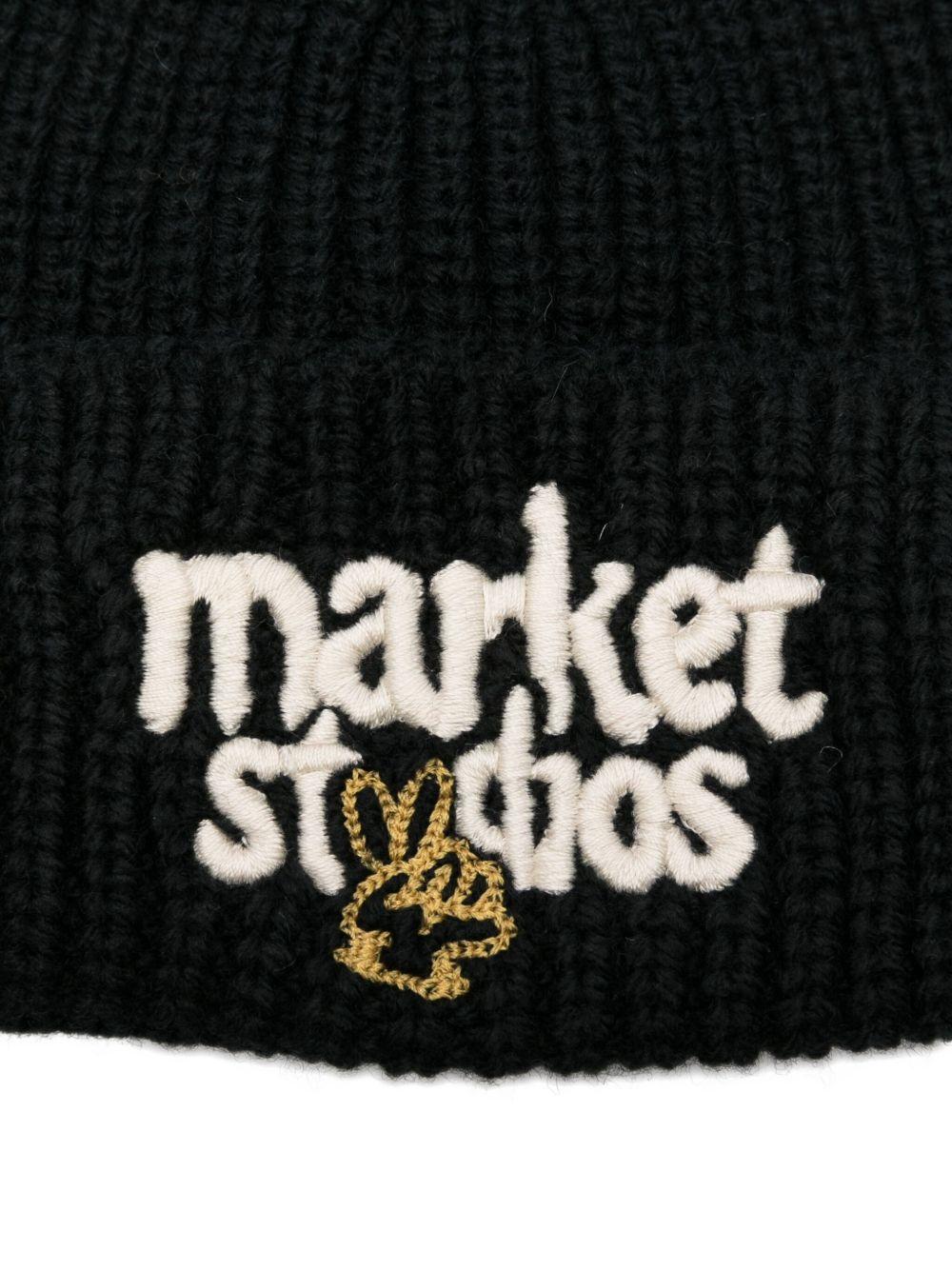 MARKET Berretto nero con logo 