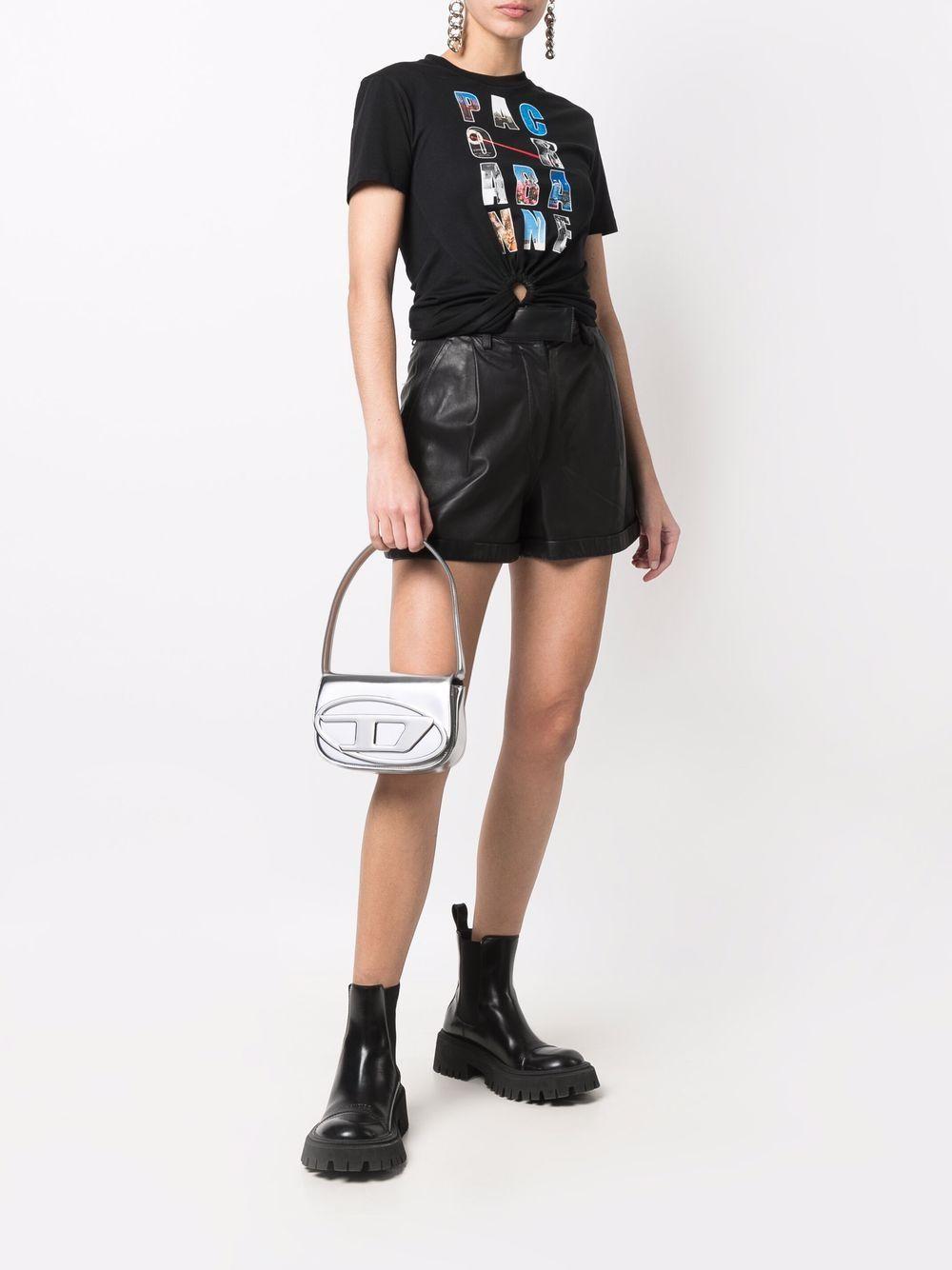 DIESEL Borsa '1DR' in nappa argento 