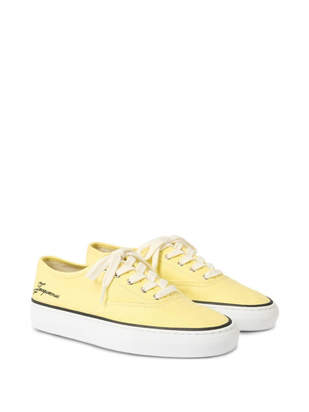 JACQUEMUS Skate sneakers in cotone giallo 
