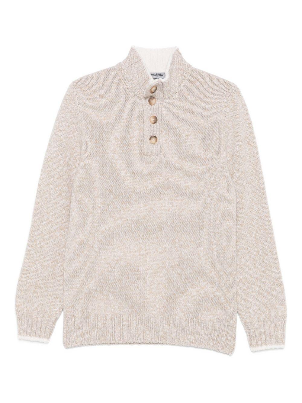 VENGERA Maglia a collo alto con bottoni 