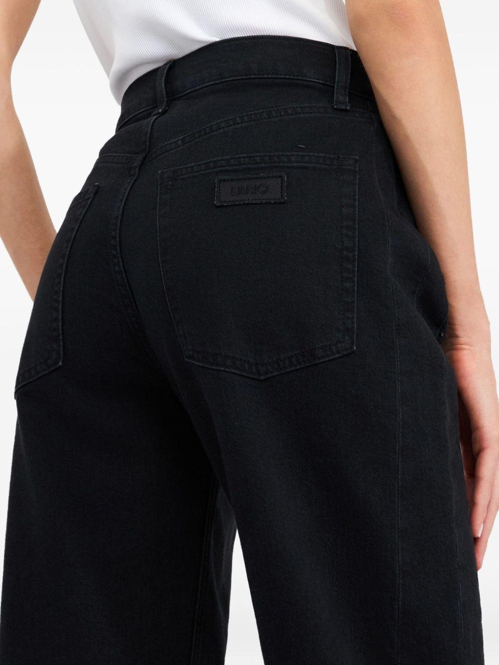 LIUJO Jeans neri con strass 