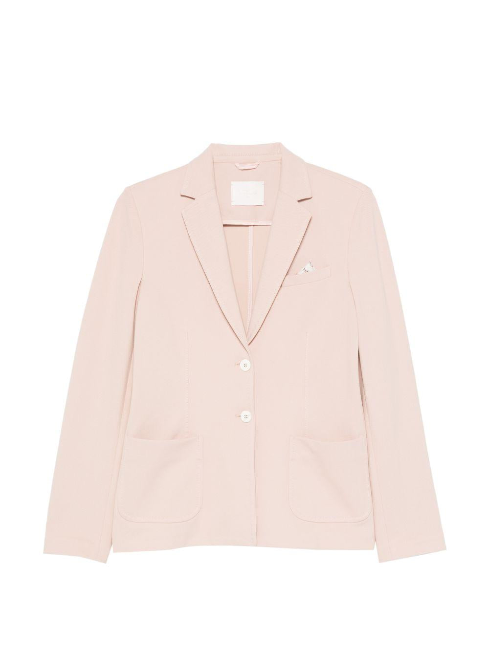 CIRCOLO 1901 Blazer monopetto in cotone elasticizzato rosa chiaro 