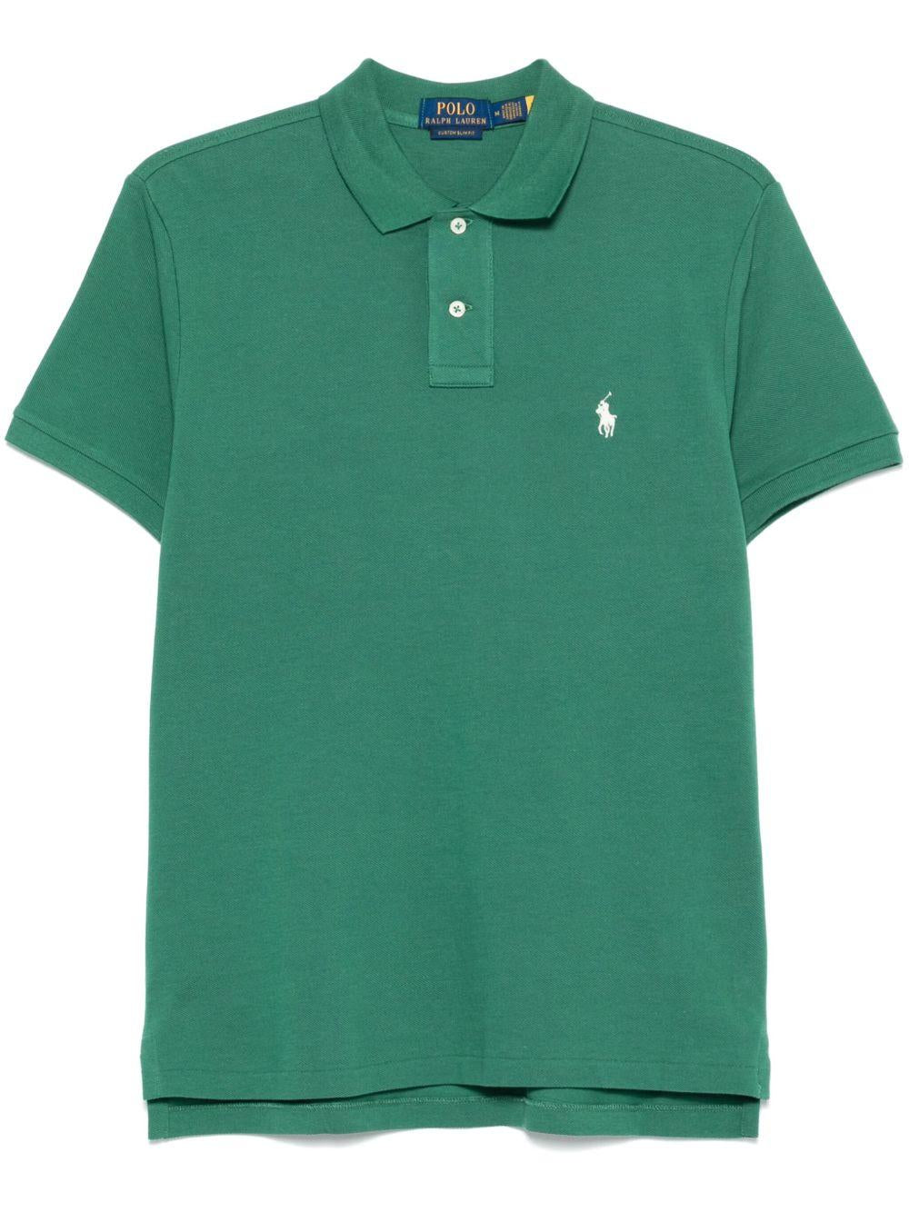 POLO RALPH LAUREN Polo in cotone verde con logo 
