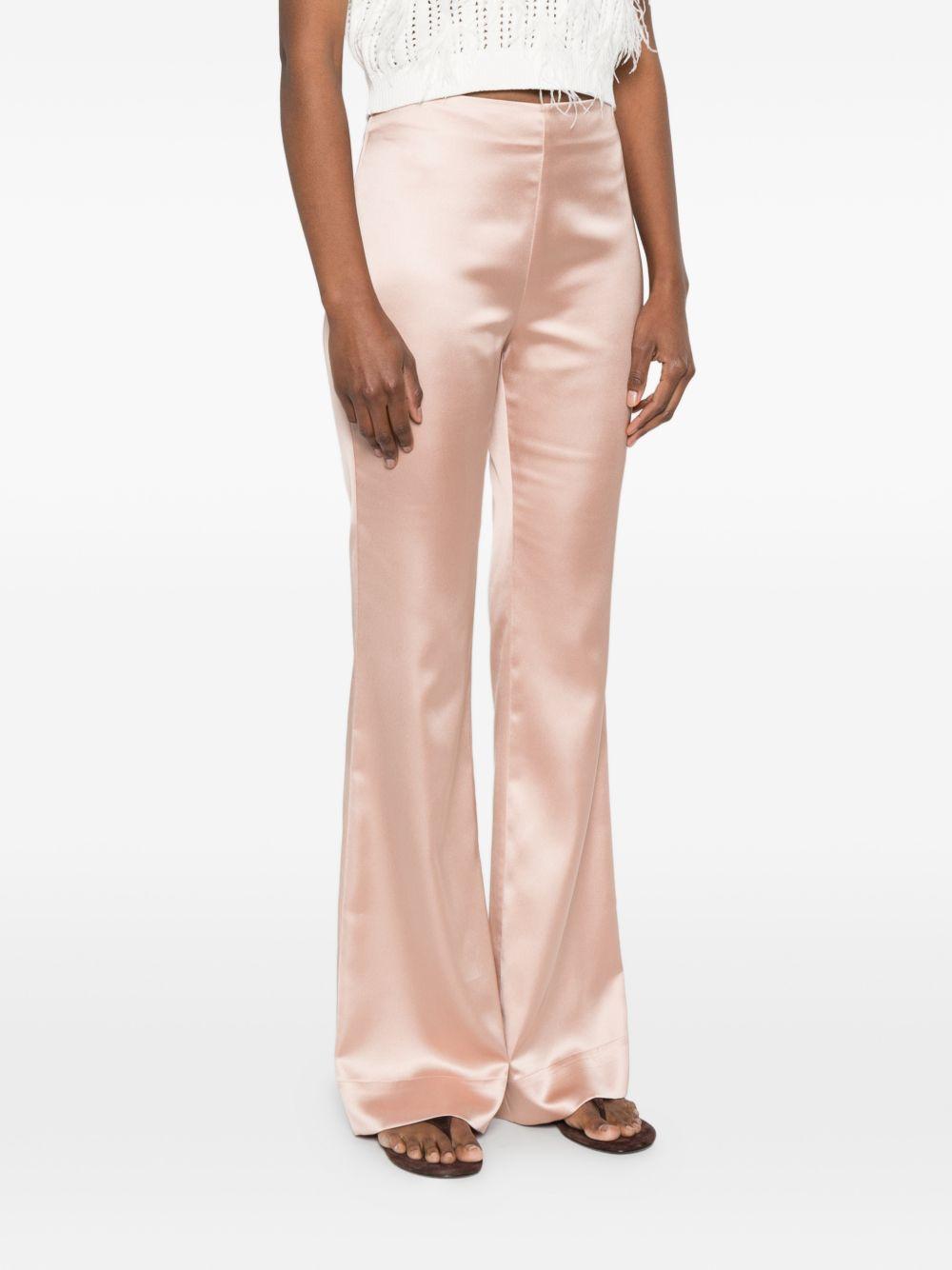 PINKO Pantaloni Pinolo rosa satinati 