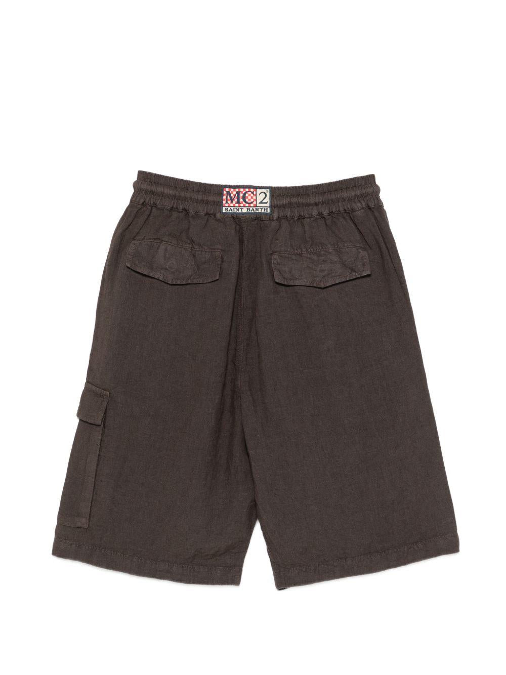 MC2 SAINT BARTH Bermuda Marseille in lino grigio scuro 