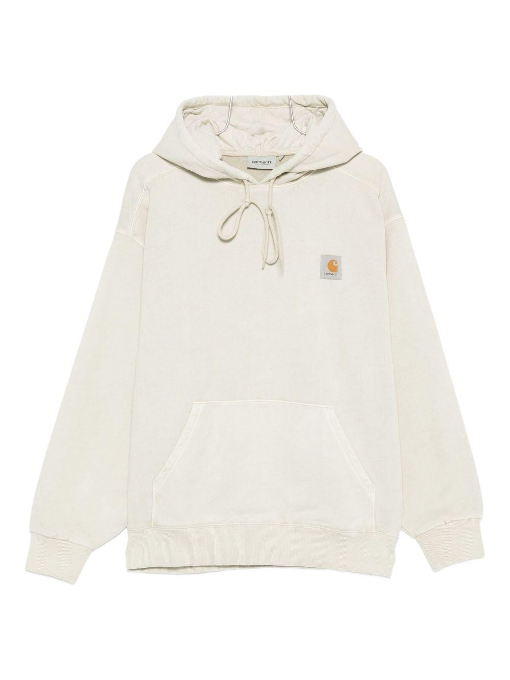 CARHARTT WIP Felpa in cotone beige con cappuccio e logo 