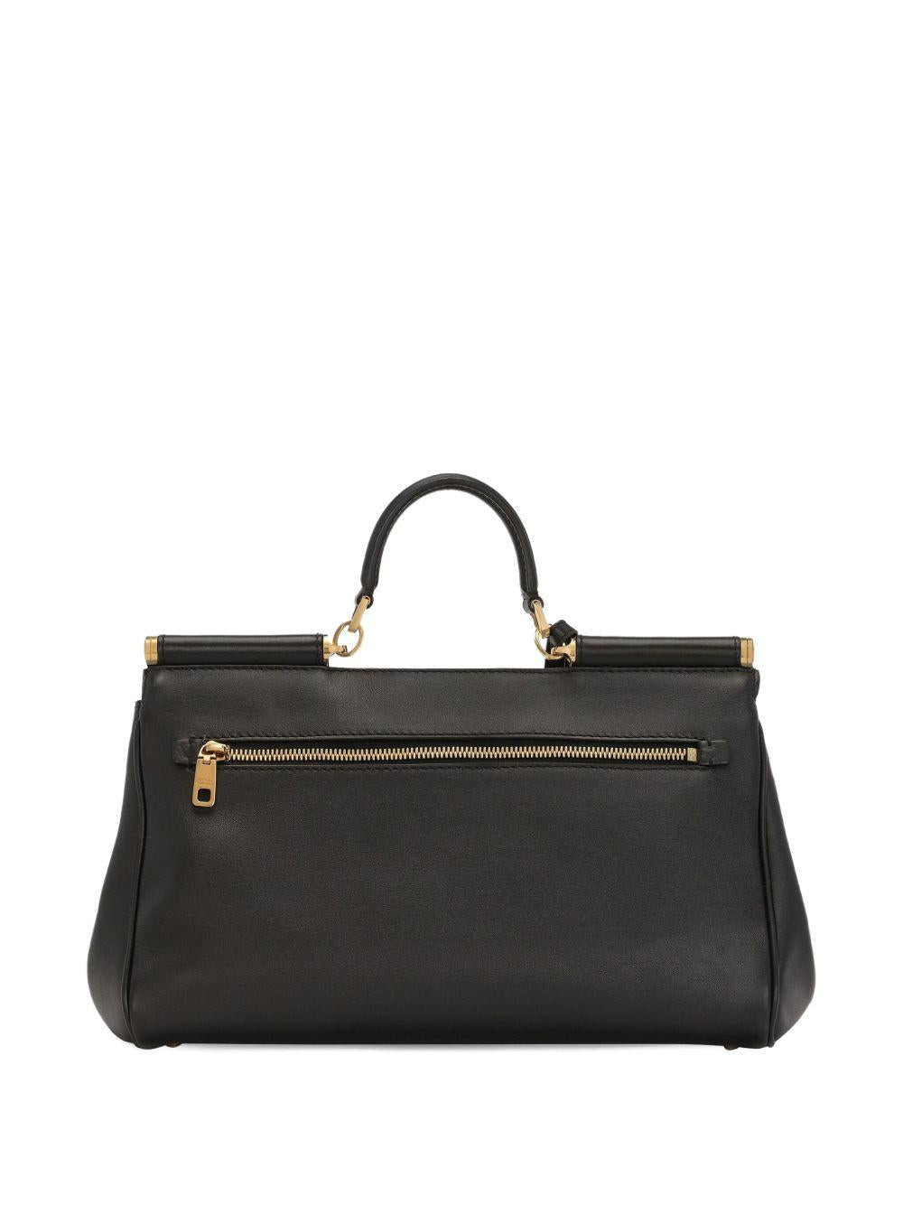 DOLCE e GABBANA Borsa a mano 'My Sicily' in pelle di vitello plongé 