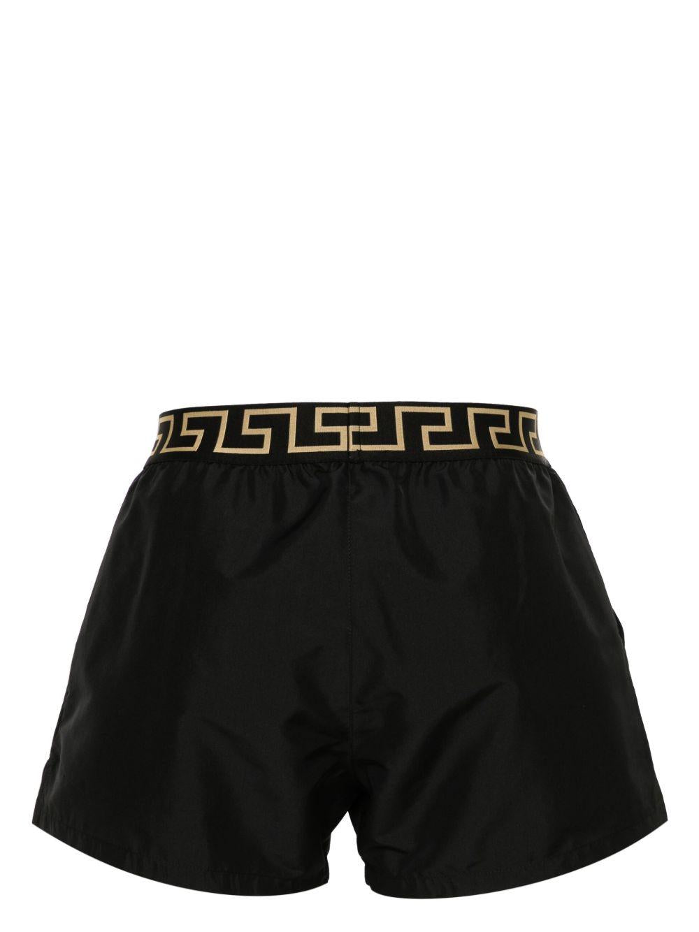 VERSACE Costume da bagno nero con dettagli Greca e Medusa 