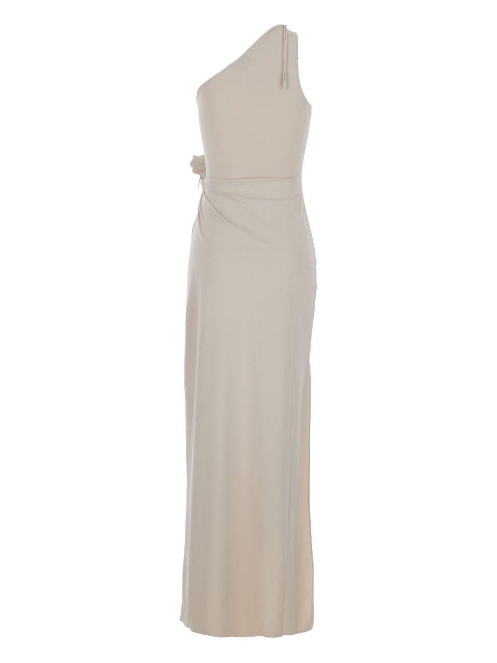 COPERNI Abito lungo monospalla con fiori 