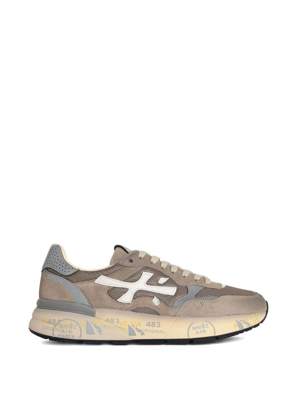 PREMIATA Sneakers Mick in camoscio beige con logo 