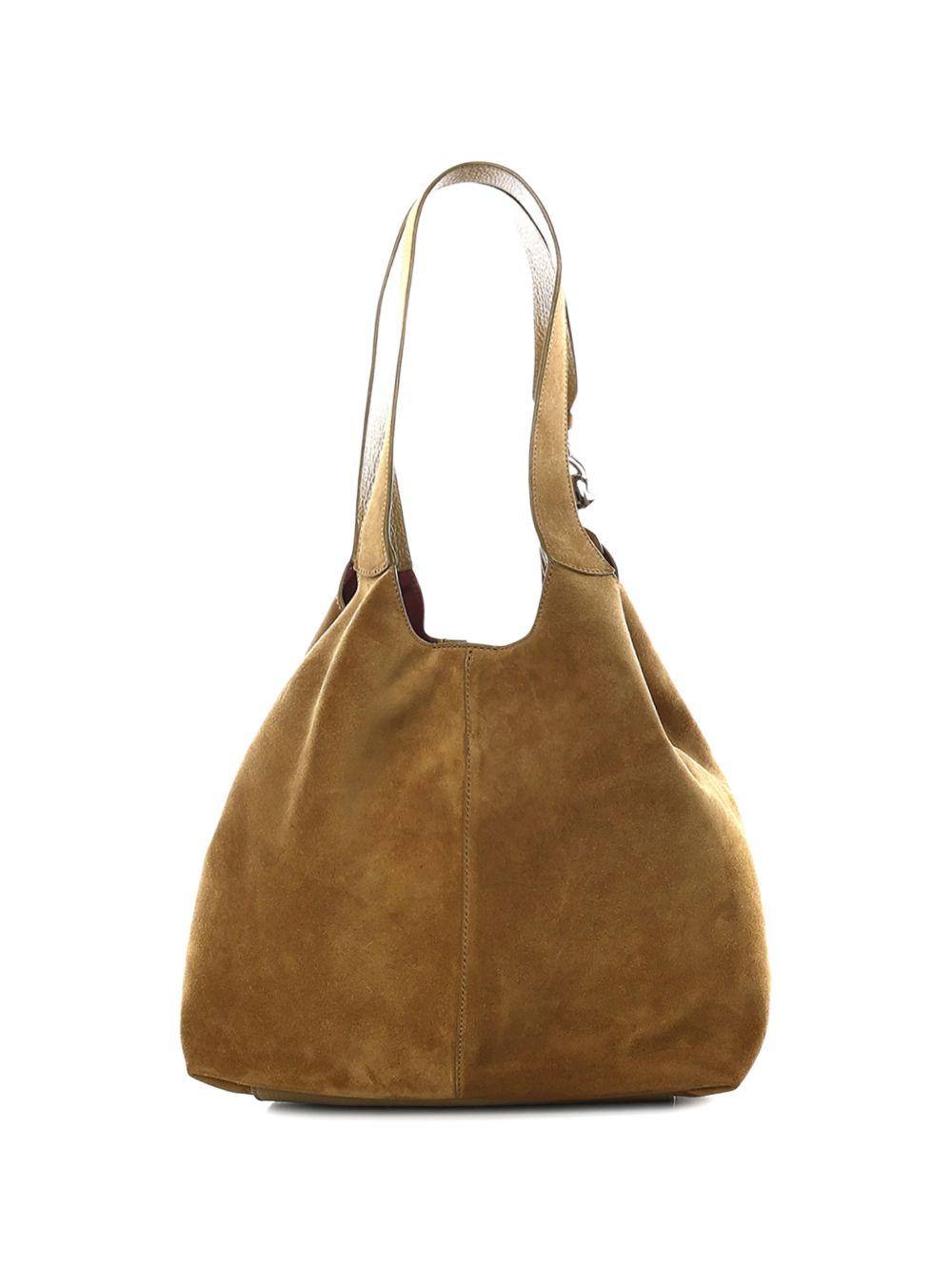 COCCINELLE Borsa a sacco in suede verde 