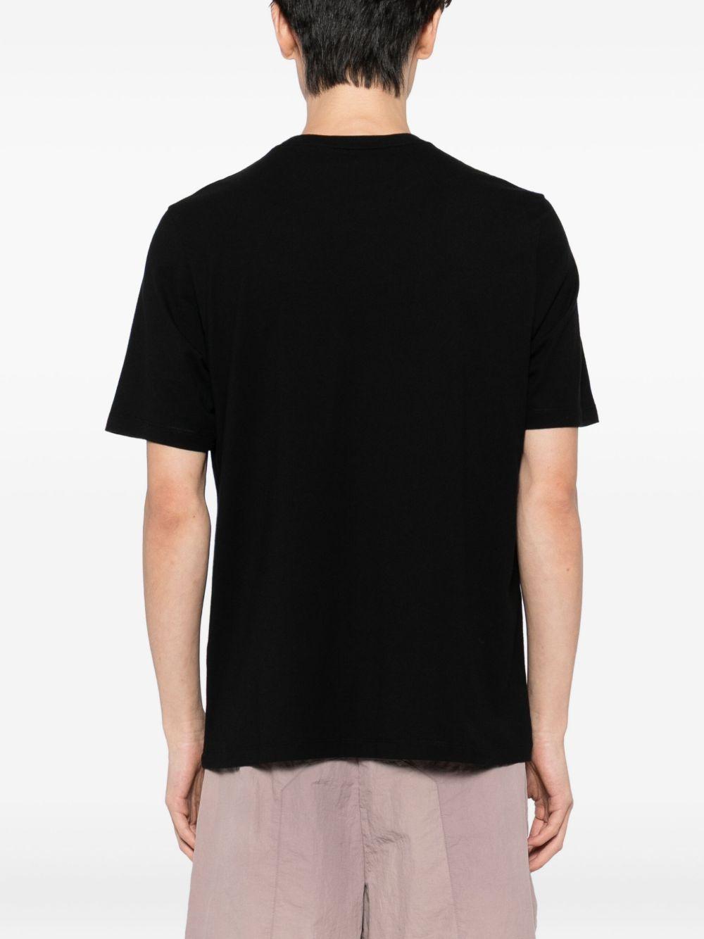 MAISON KITSUNE T-shirt in cotone nero con logo 