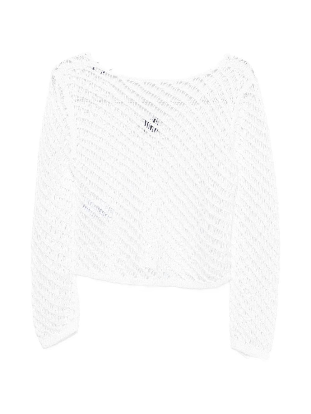 PINKO Maglia Faglia bianca a rete 